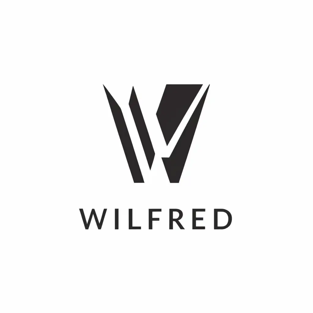 a logo design,with the text "wilfred", main symbol:capital 'W',Minimalistic,clear background