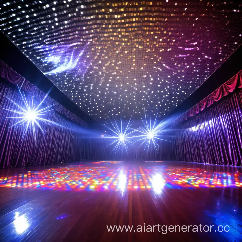 Vibrant-Disco-Dance-Party-in-an-Empty-Hall