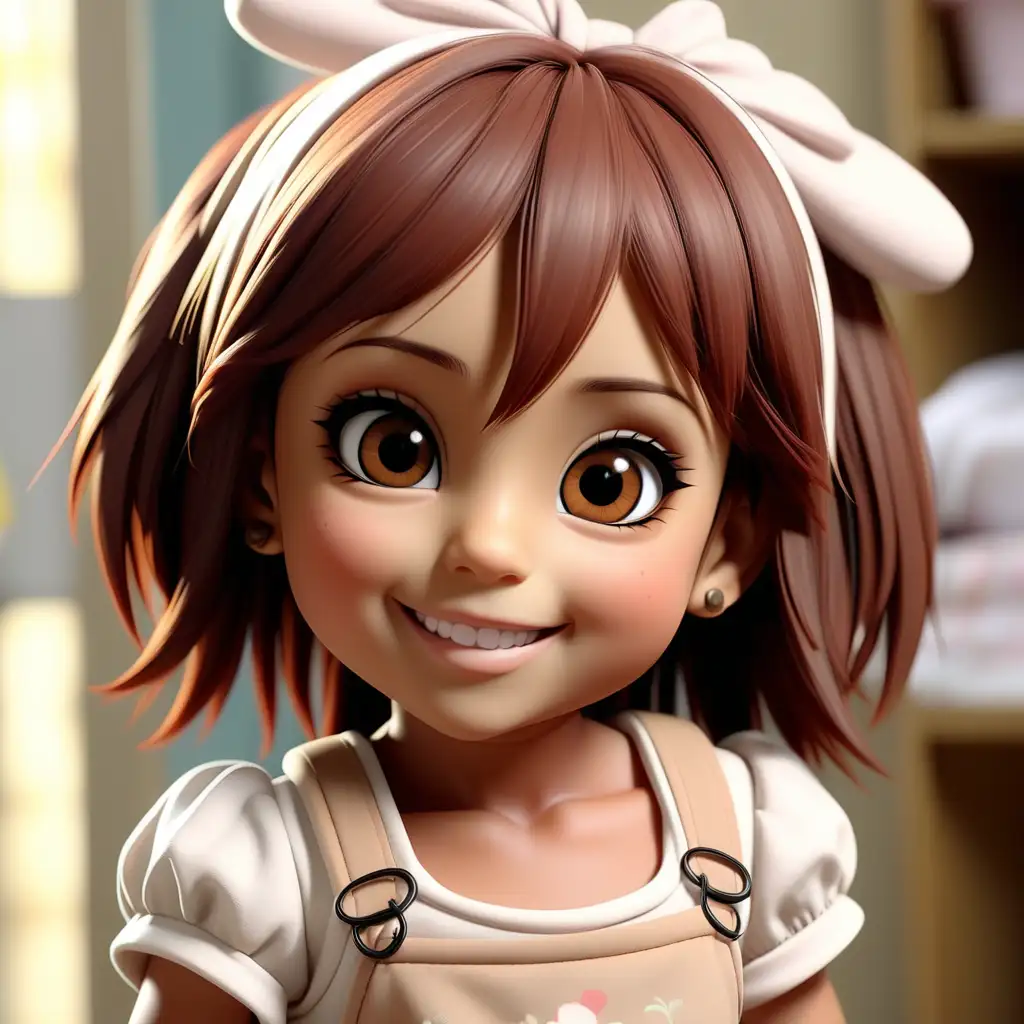Kairi, large brown eyes, baby doll face, beautiful warm smile