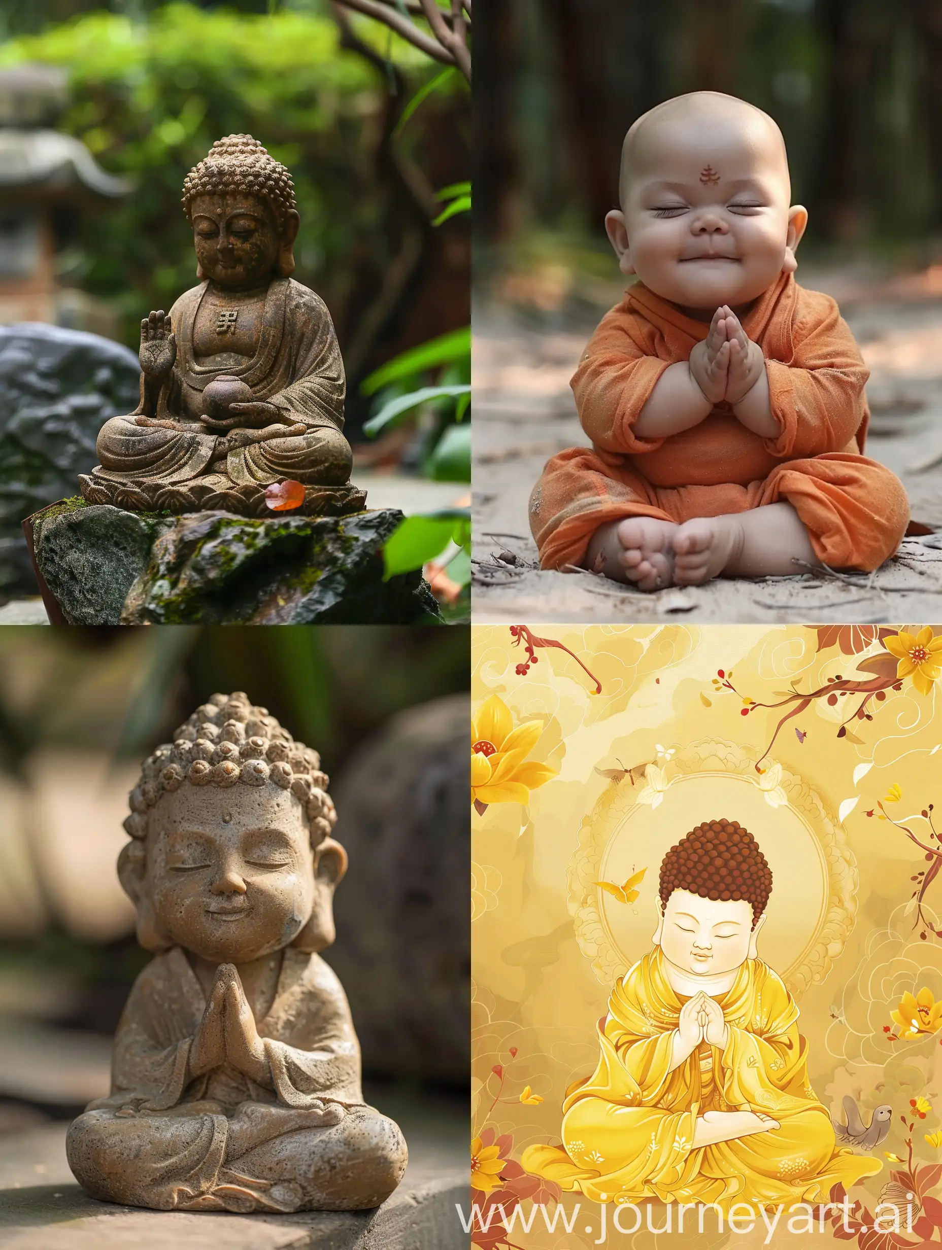 Buddha enjoy the child life 