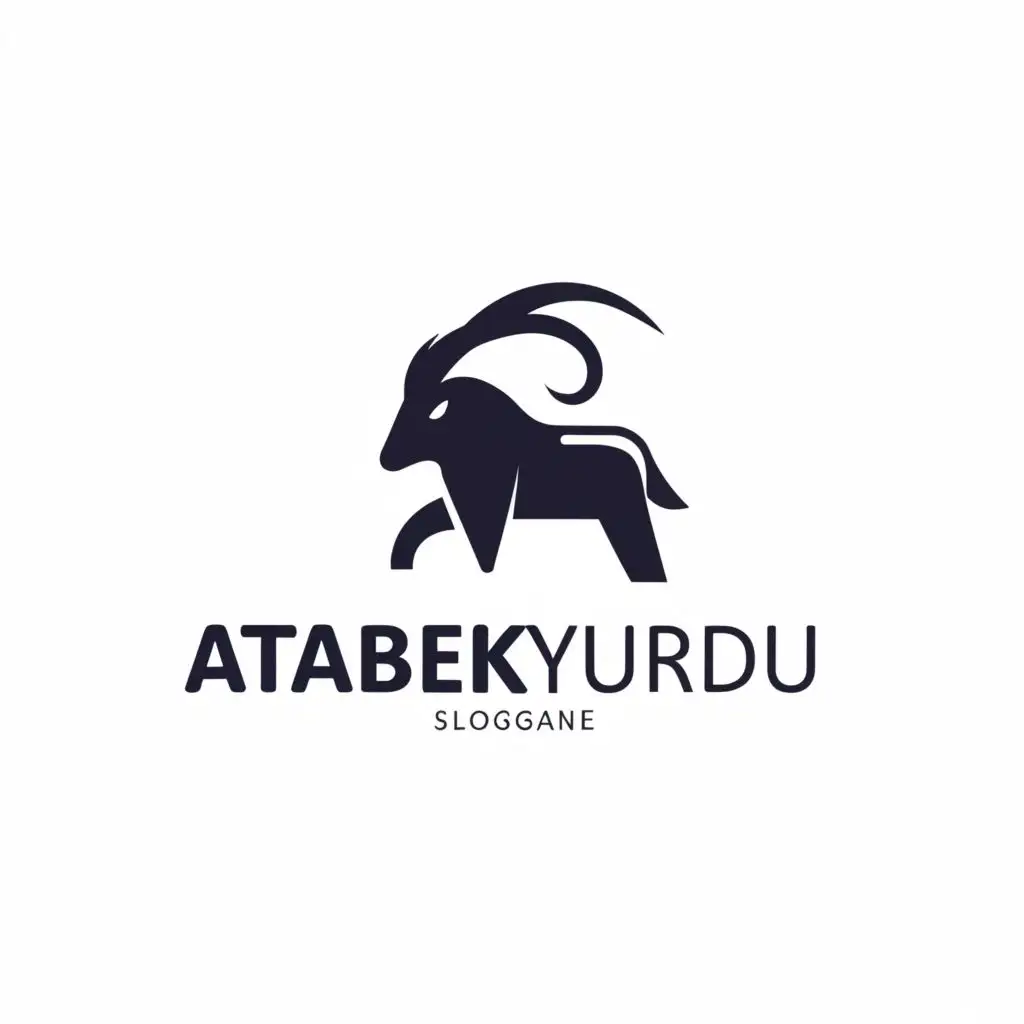 a logo design,with the text "atabekyurdu", main symbol:goat sword,Moderate,be used in Nonprofit industry,clear background