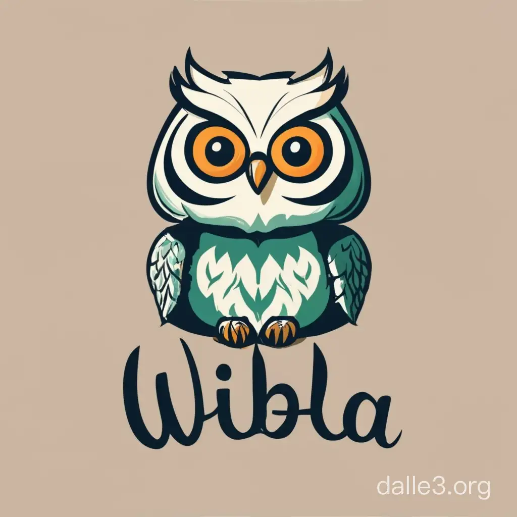 Logo con búho y nombre wibla