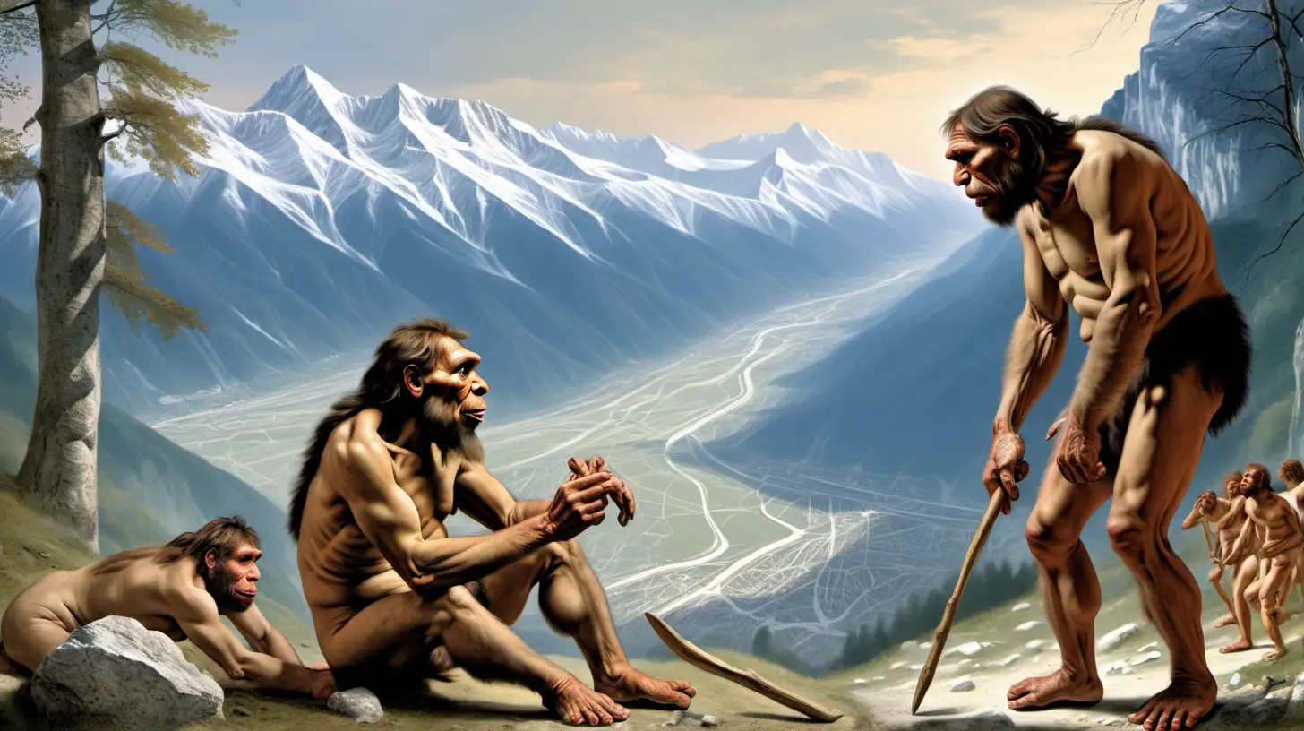 Neanderthal and Human Encounter in Ancient Alps