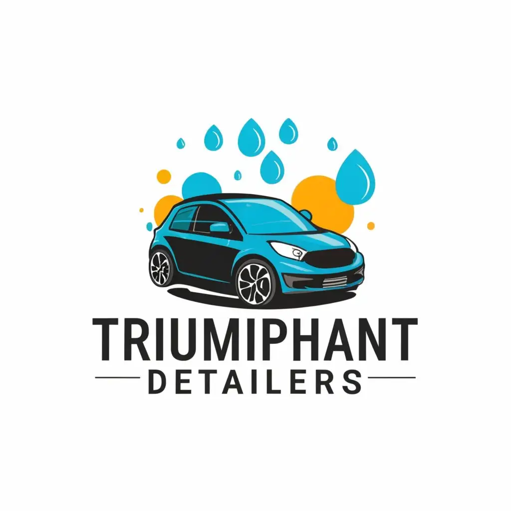 a logo design,with the text "Triumphant Detailers", main symbol:Auto car wash,Moderate,clear background