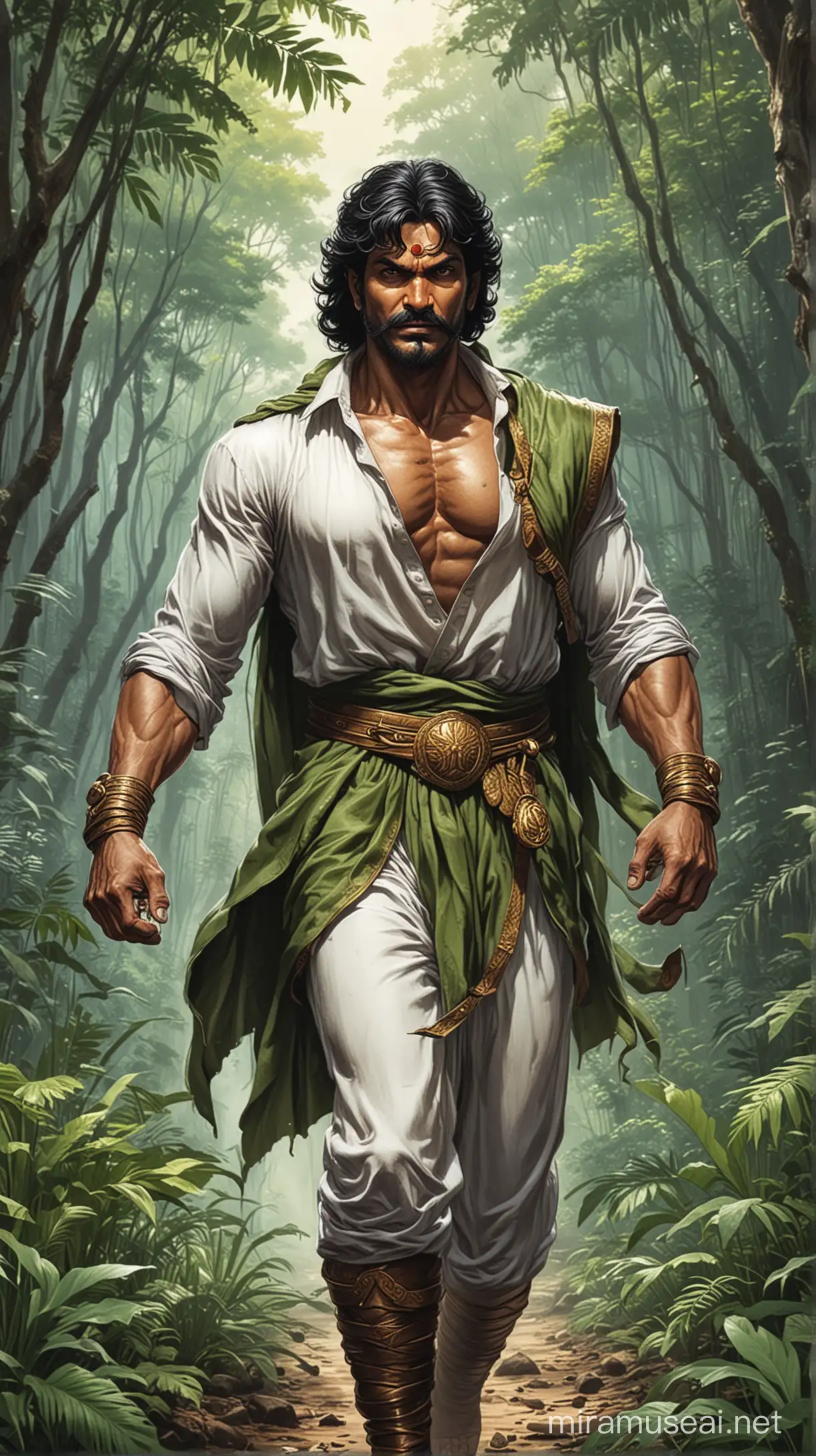 नागराज nagraj, Indian raj comics superhero, walking in jungle