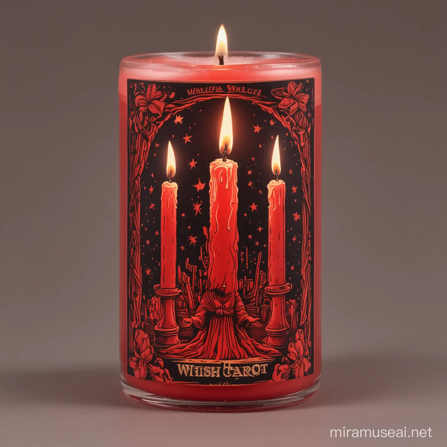 Candle wish tarot red