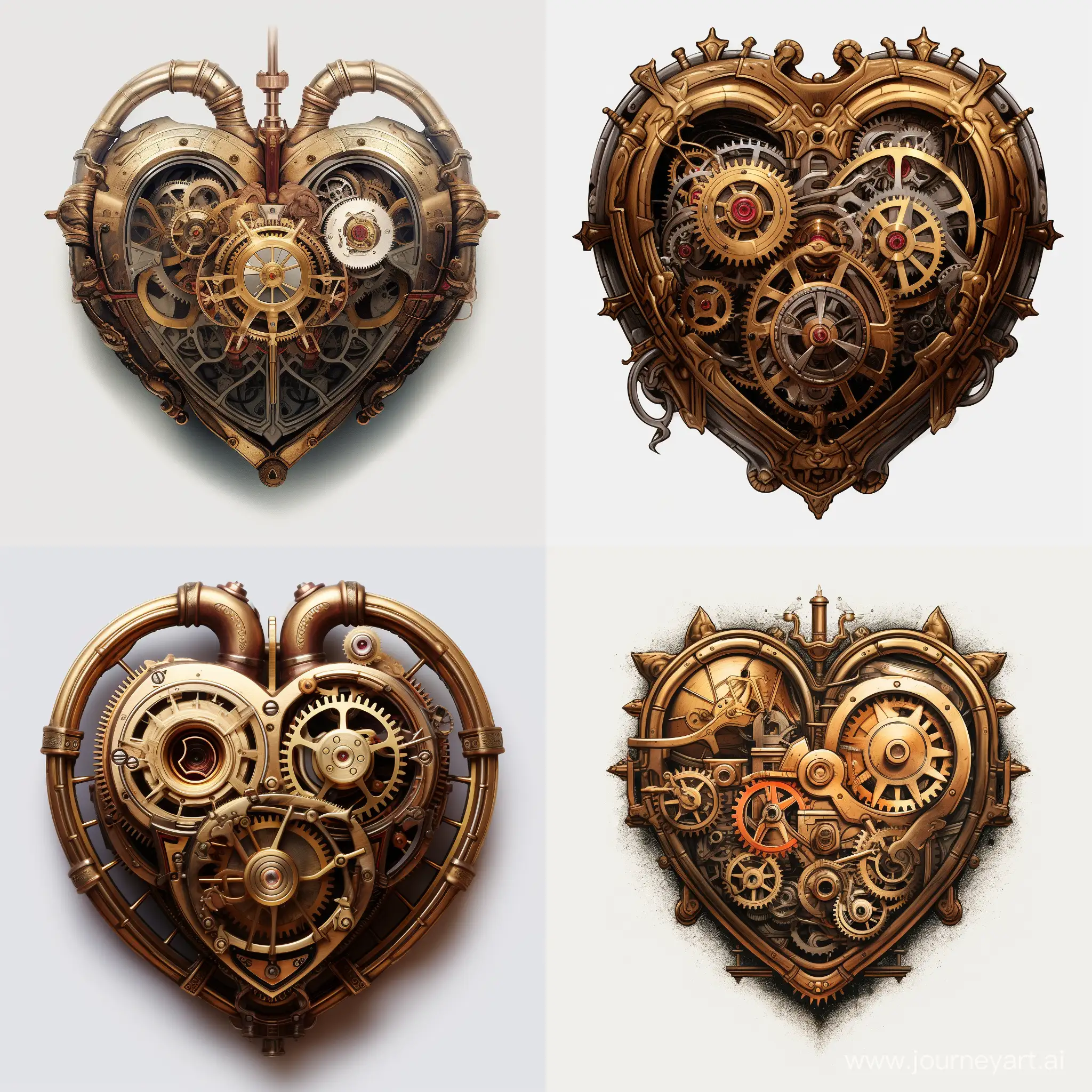 Steampunk-Heart-Art-Unique-Clockwork-Love-Symbol