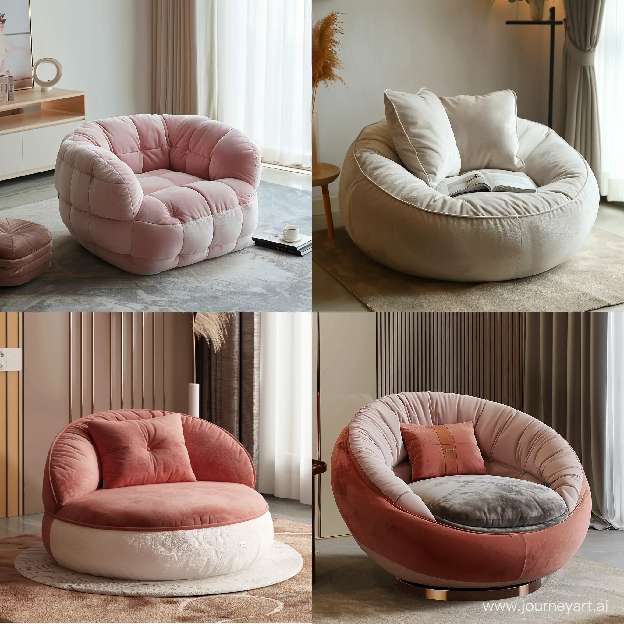 Cute style, round, light luxury lazy chair