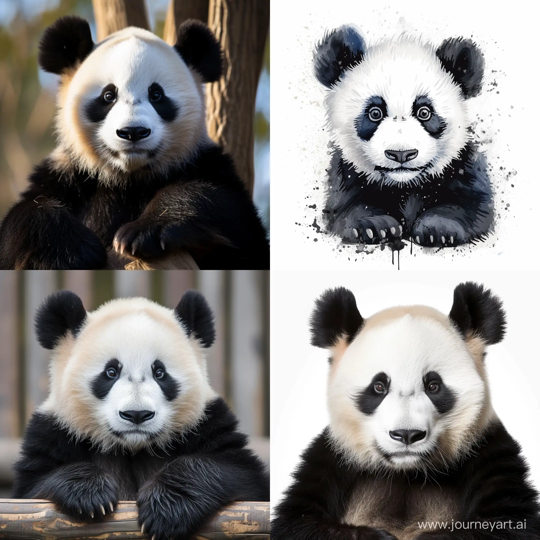 Adorable-Panda-Bear-with-Bamboo-Leaves