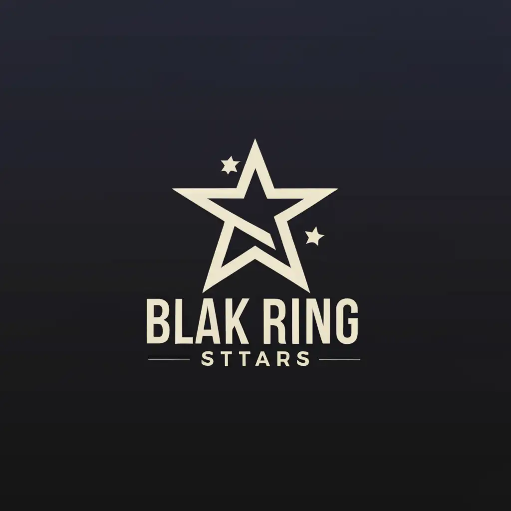 LOGO-Design-For-Black-Rising-Stars-Bold-Starry-Emblem-on-a-Clean-Background
