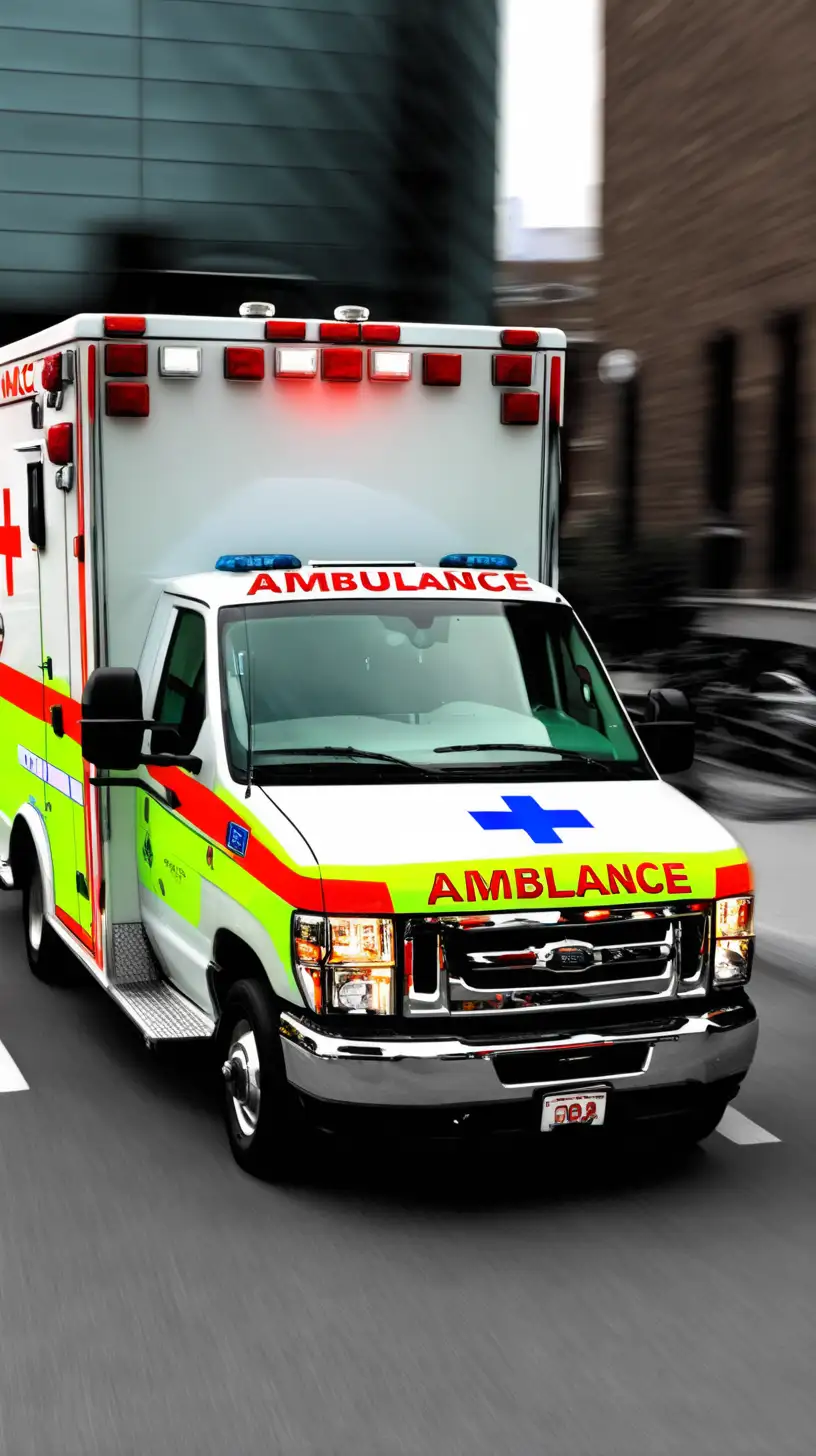 Emergency Ambulance Responding to Urgent Call