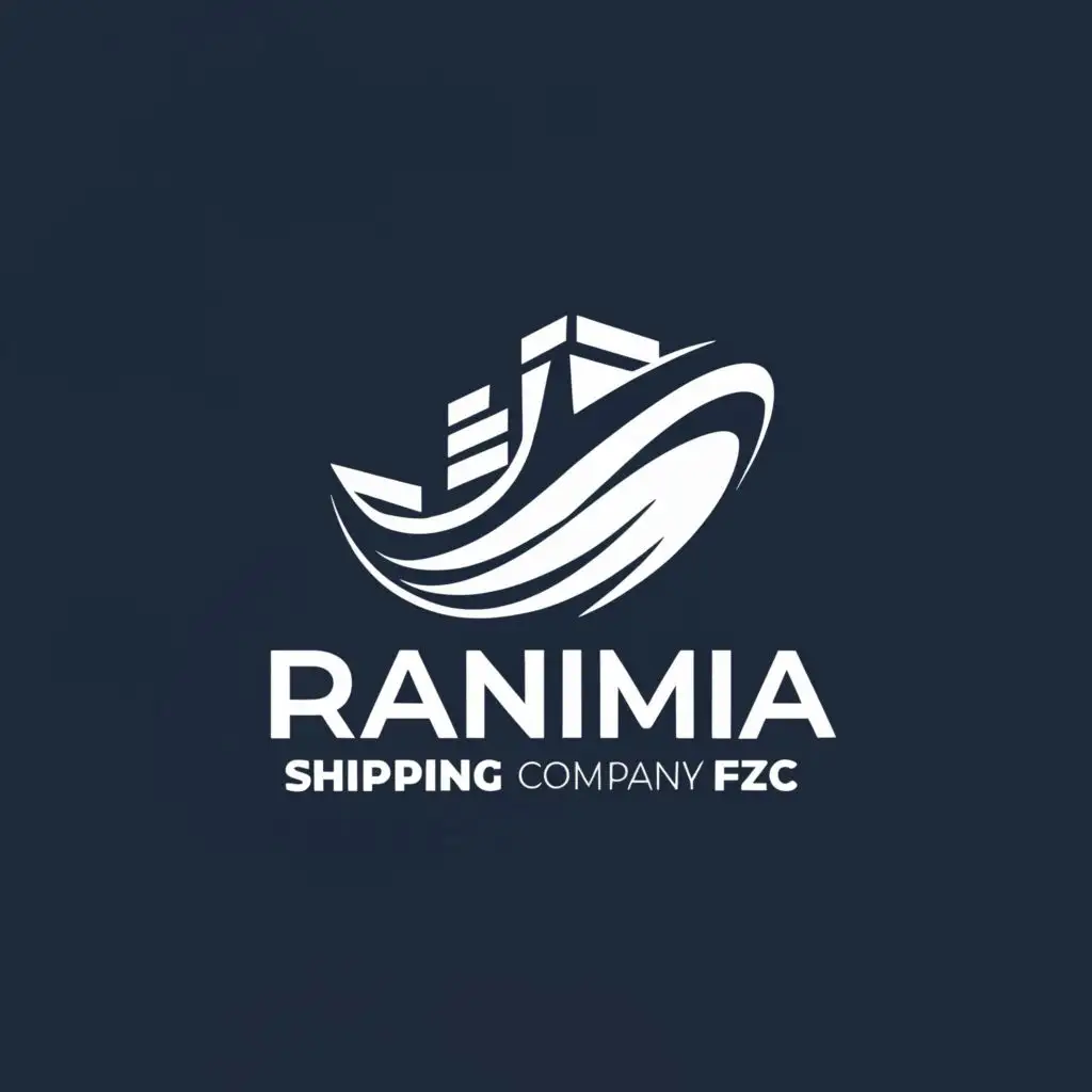 a logo design,with the text "RANIMA SHIPPING COMPANY FZC", main symbol:Shipping,Moderate,clear background