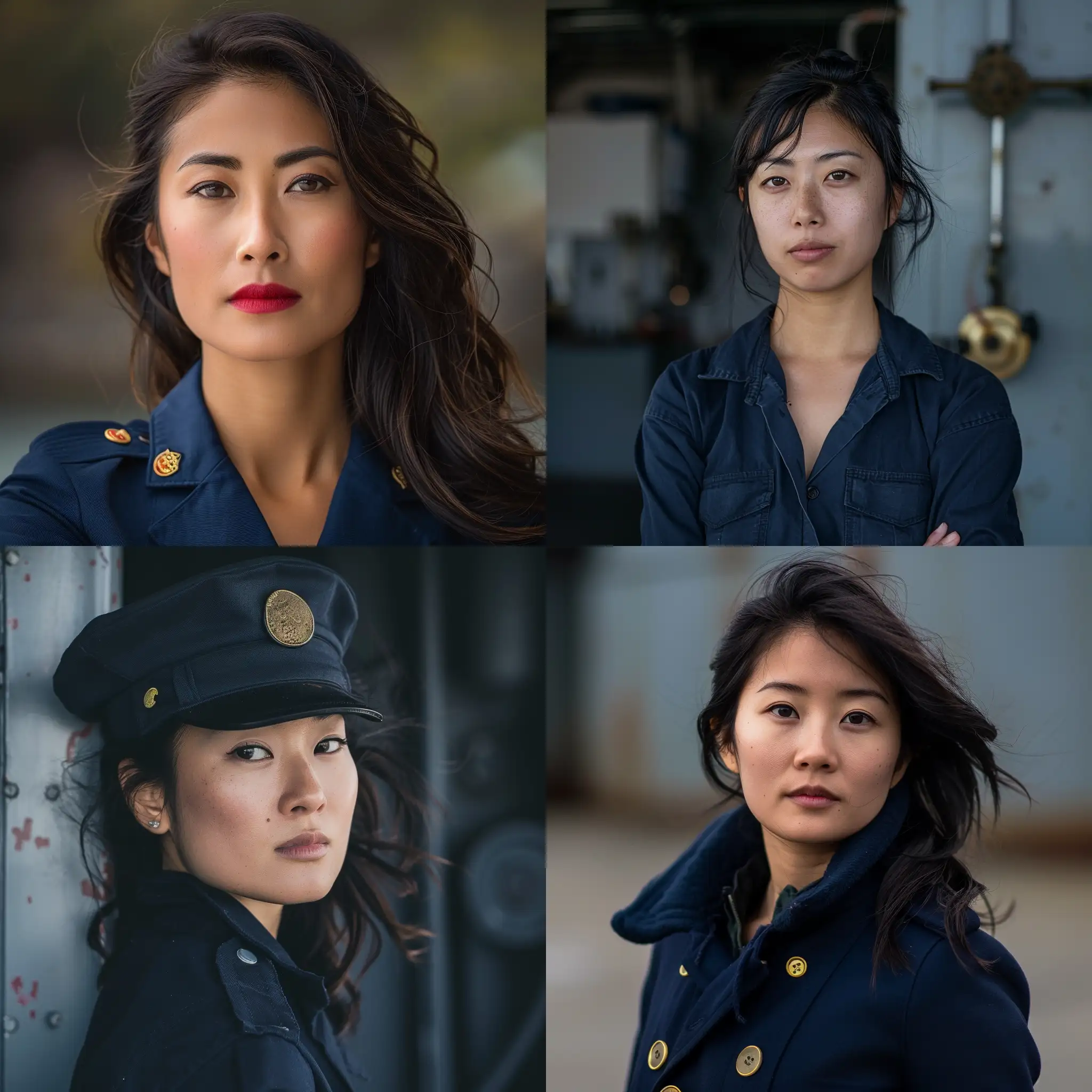woman, navy, asian people