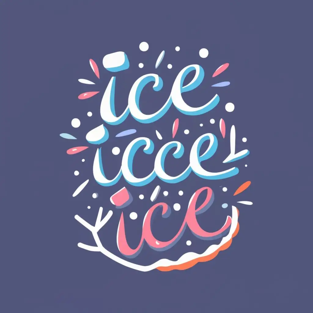 logo, holidays, with the text "Ice Ice", typography