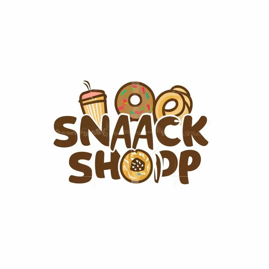 a logo design,with the text "SNACK Shop", main symbol:Snacks shop,Moderate,be used in Retail industry,clear background