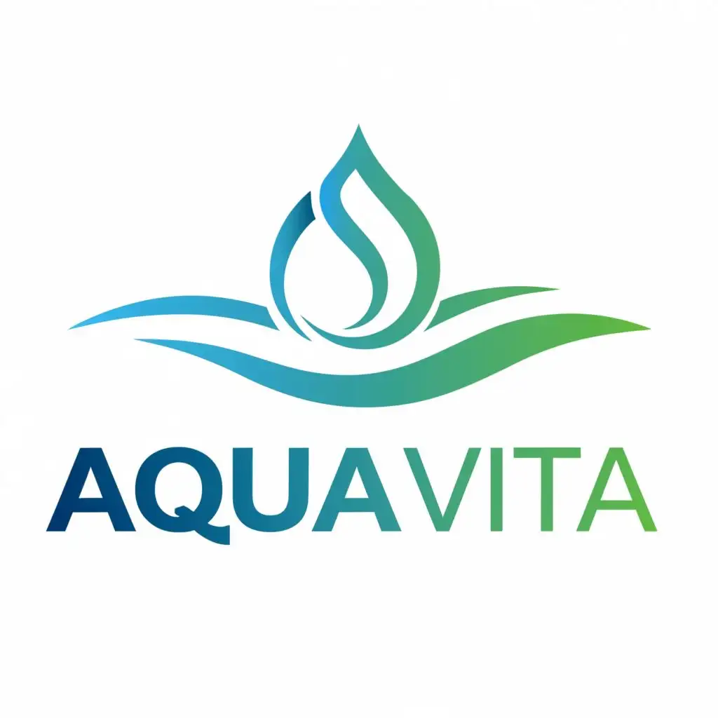 logo, Water, with the text "Aqua Vita", typography