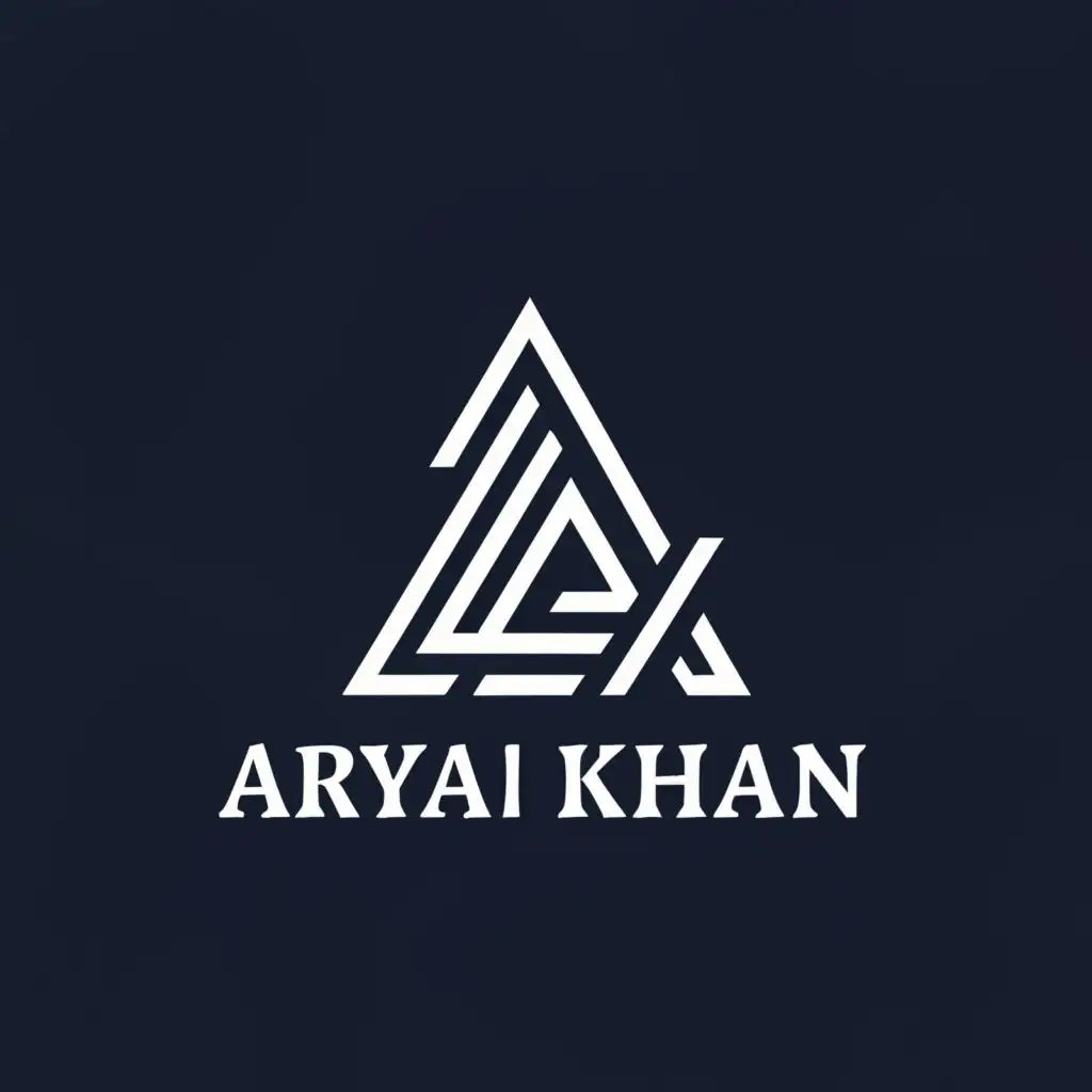 a logo design,with the text "Aryan Khan", main symbol:AK,Moderate,be used in Internet industry,clear background