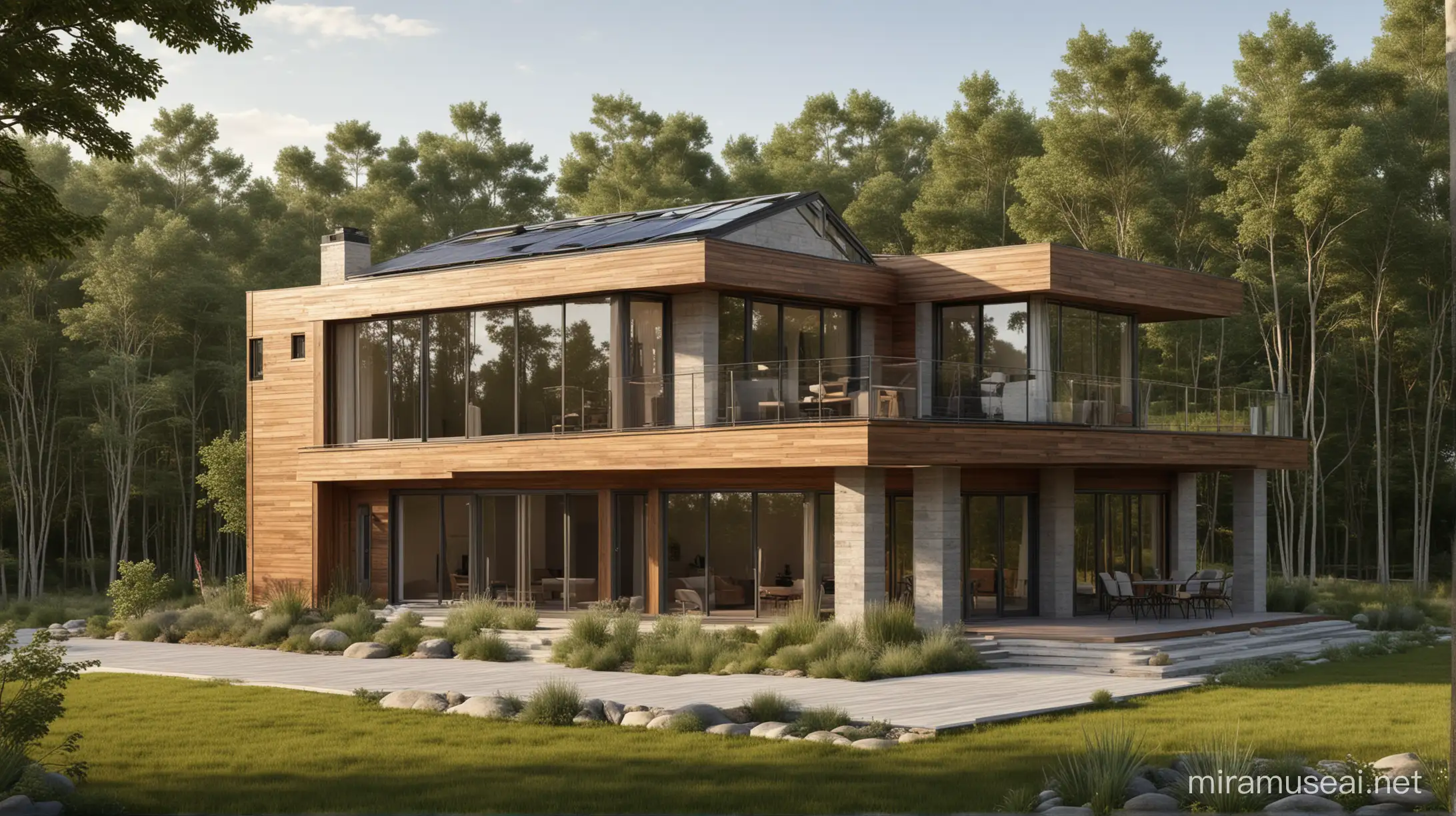 eco house in american style