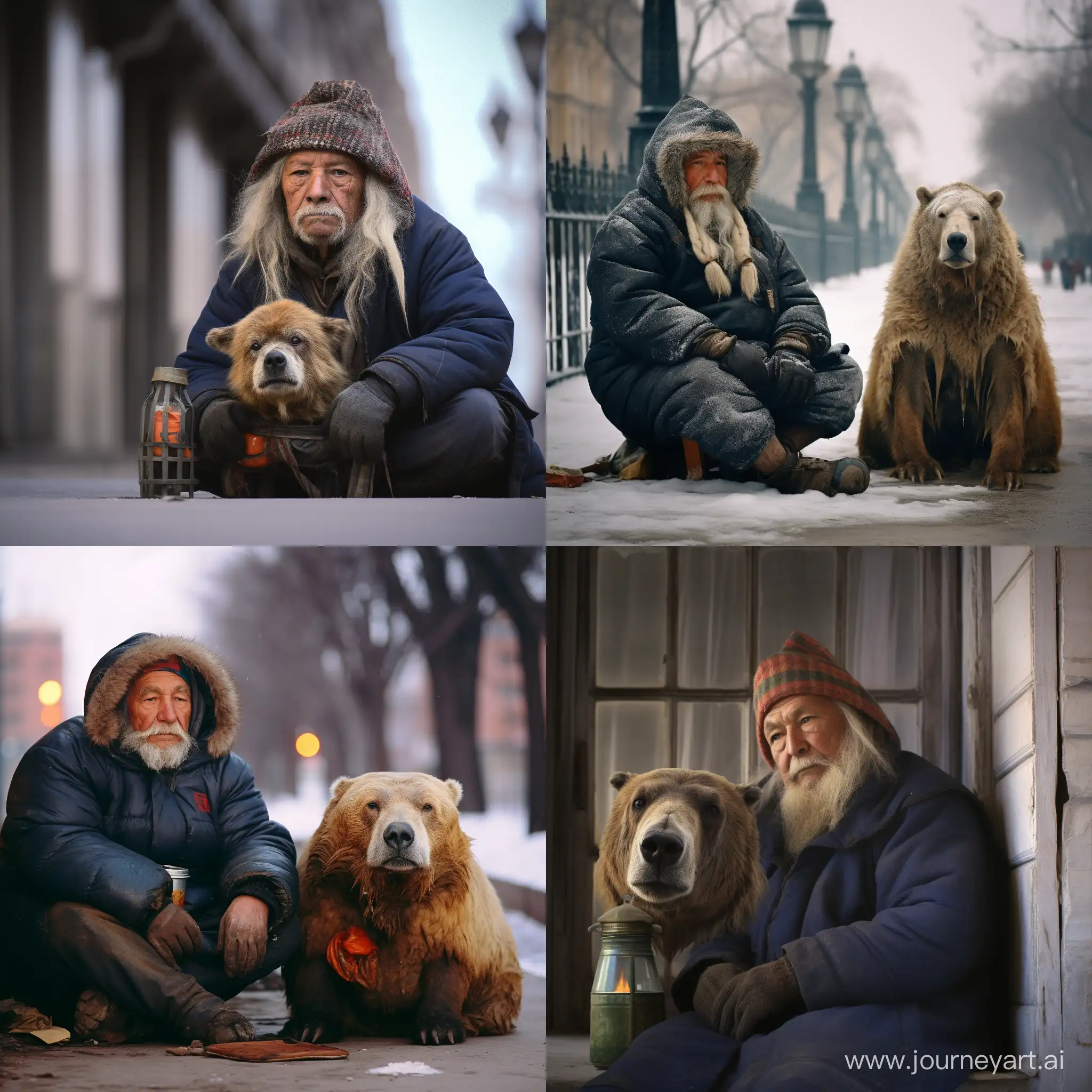 Winter-Realism-Homeless-Jorge-and-Capybara-in-Barcelona