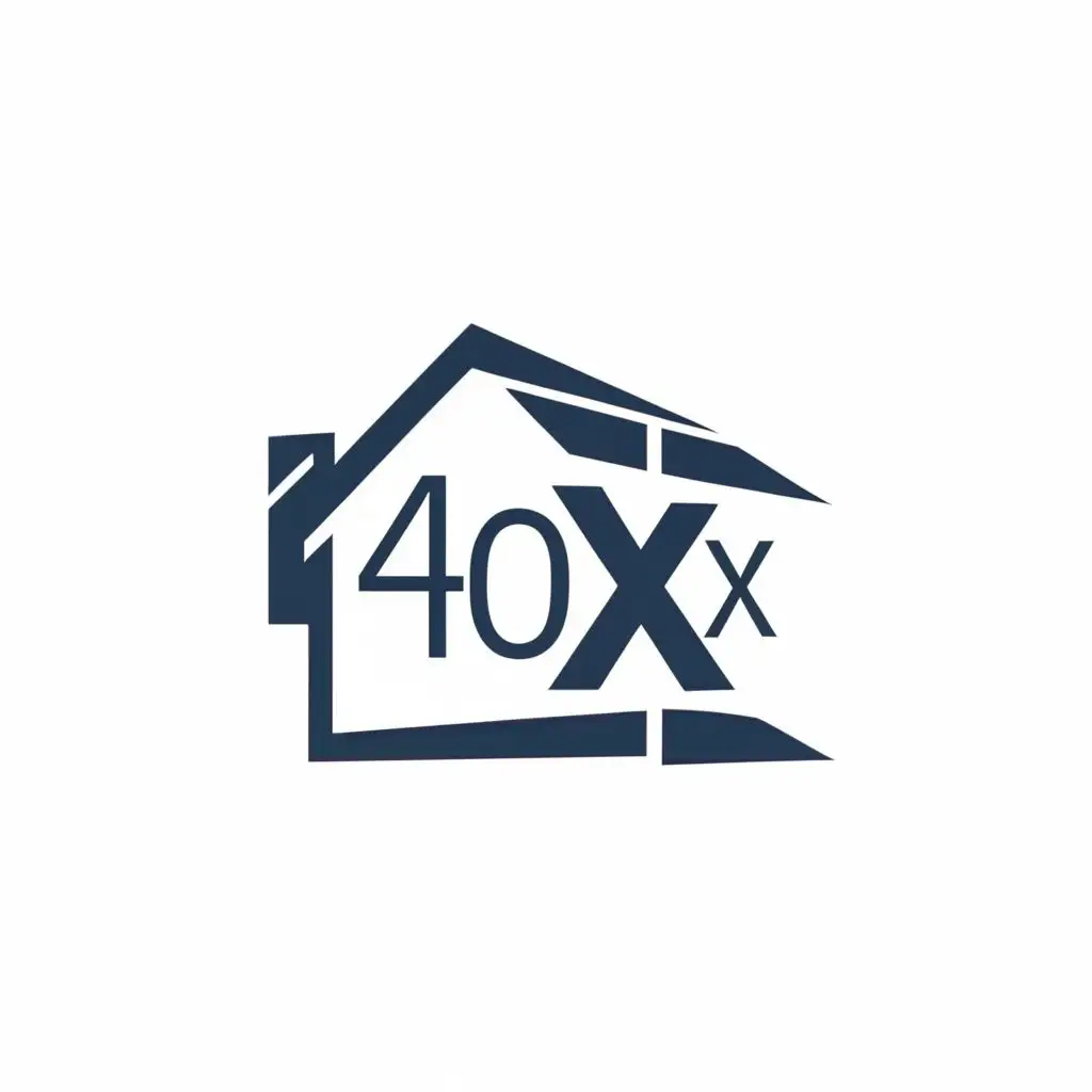 logo, 40X, with the text "4 0 X", typography, be used in Real Estate industry