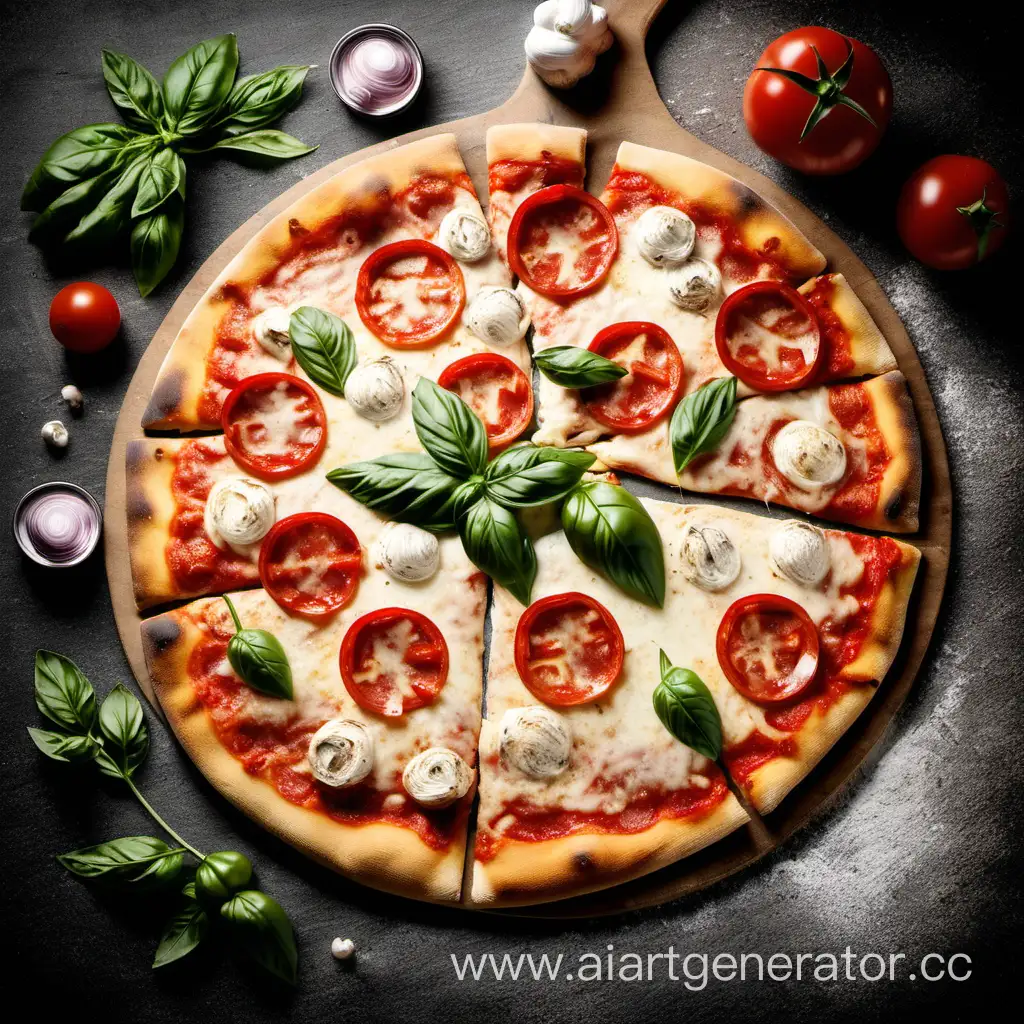 Classic-Pizza-Margherita-Delicious-Tomato-Mozzarella-and-Basil-Delight