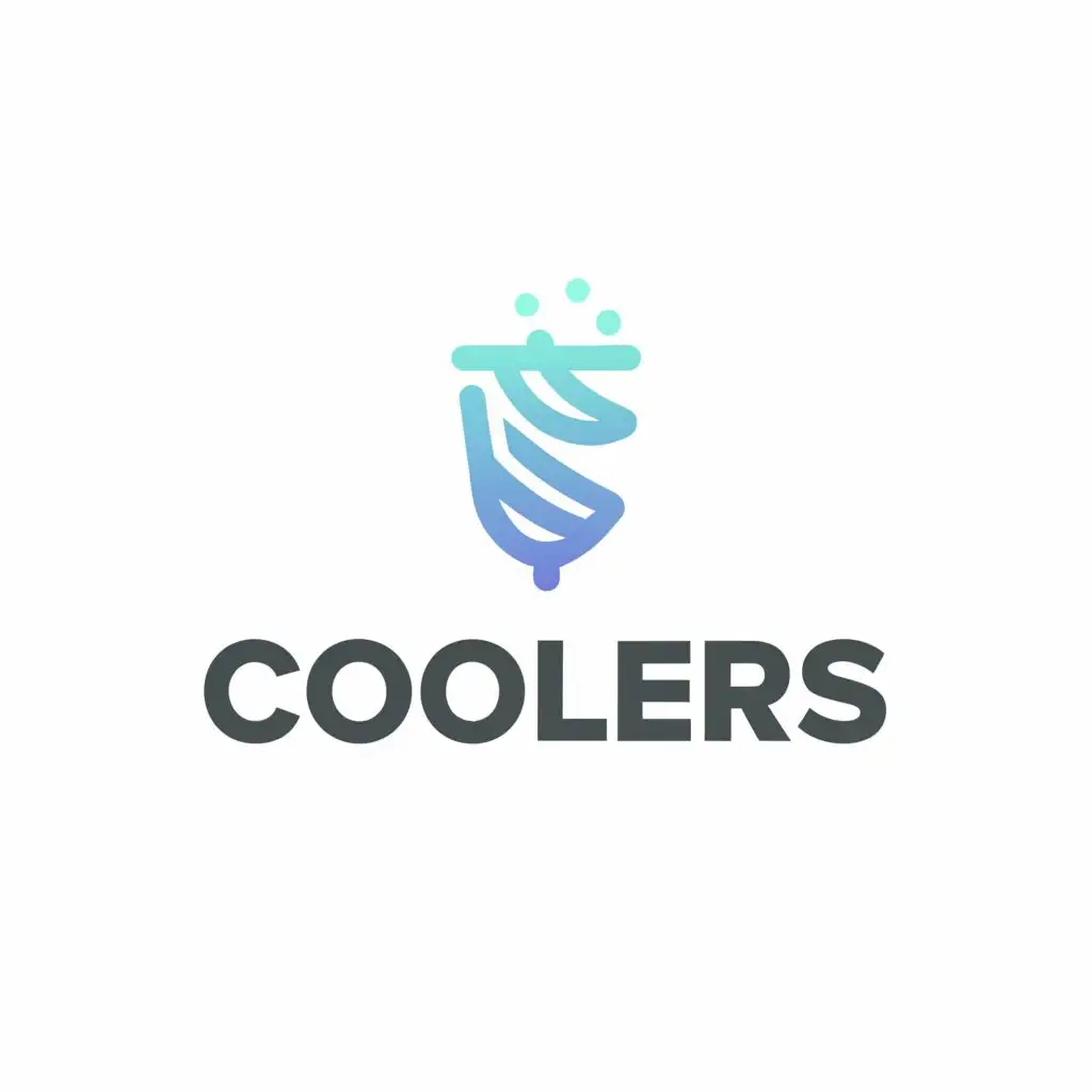 a logo design,with the text "COOLERS", main symbol:water splash,complex,be used in Restaurant industry,clear background