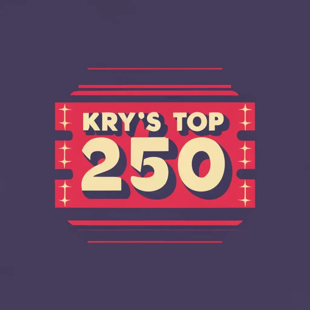 LOGO-Design-for-Kryss-Top-250-Vintage-Movie-Theater-Experience-with-Striking-Typography