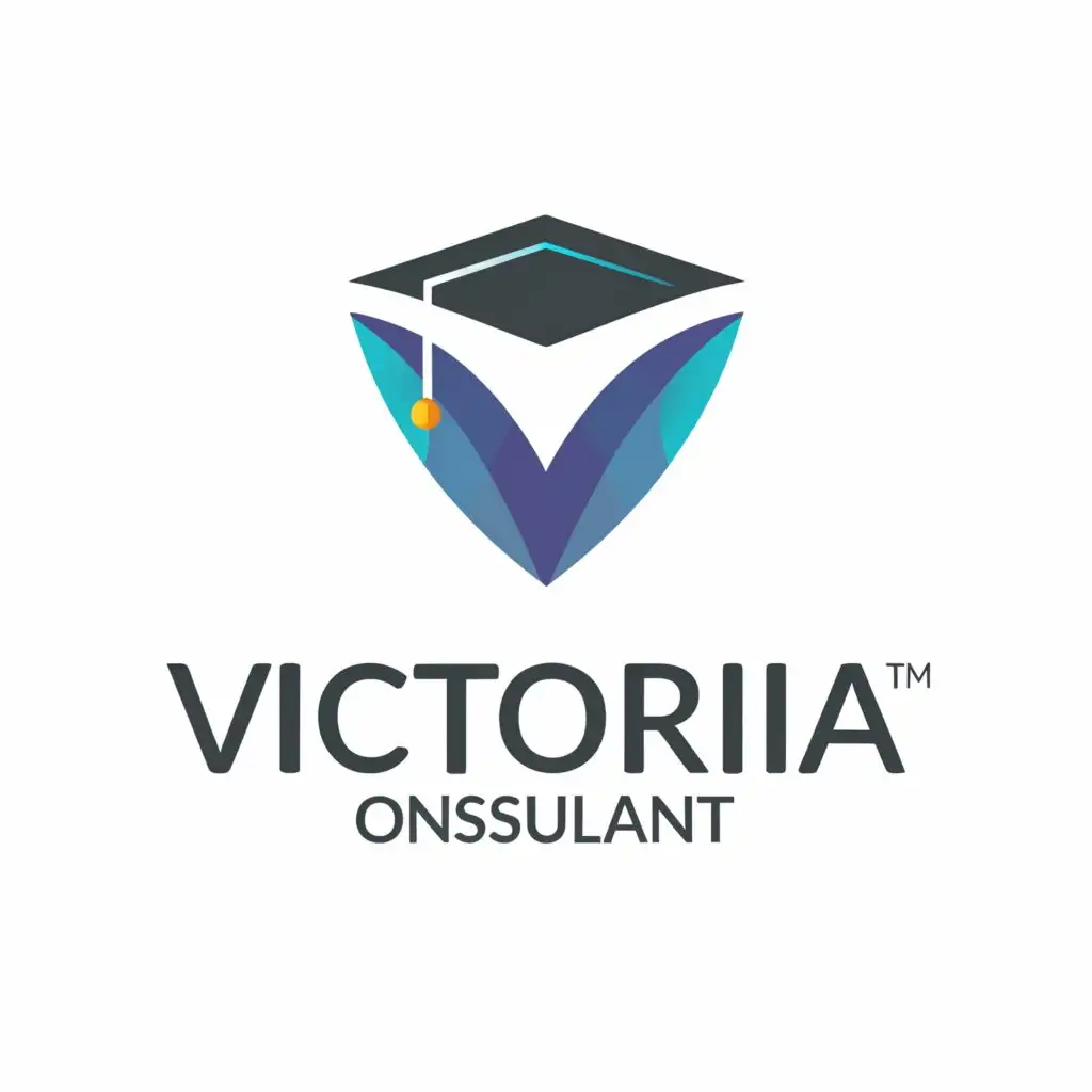 a logo design,with the text "Victoria Consultant", main symbol:any,Moderate,be used in Education industry,clear background