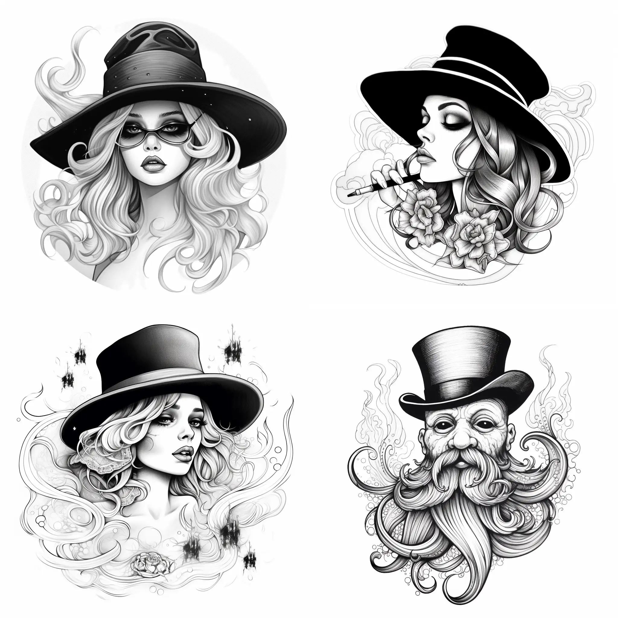 Charming-Octopus-Jellyfish-with-Stylish-Hat-Enjoying-a-Relaxing-Smoke