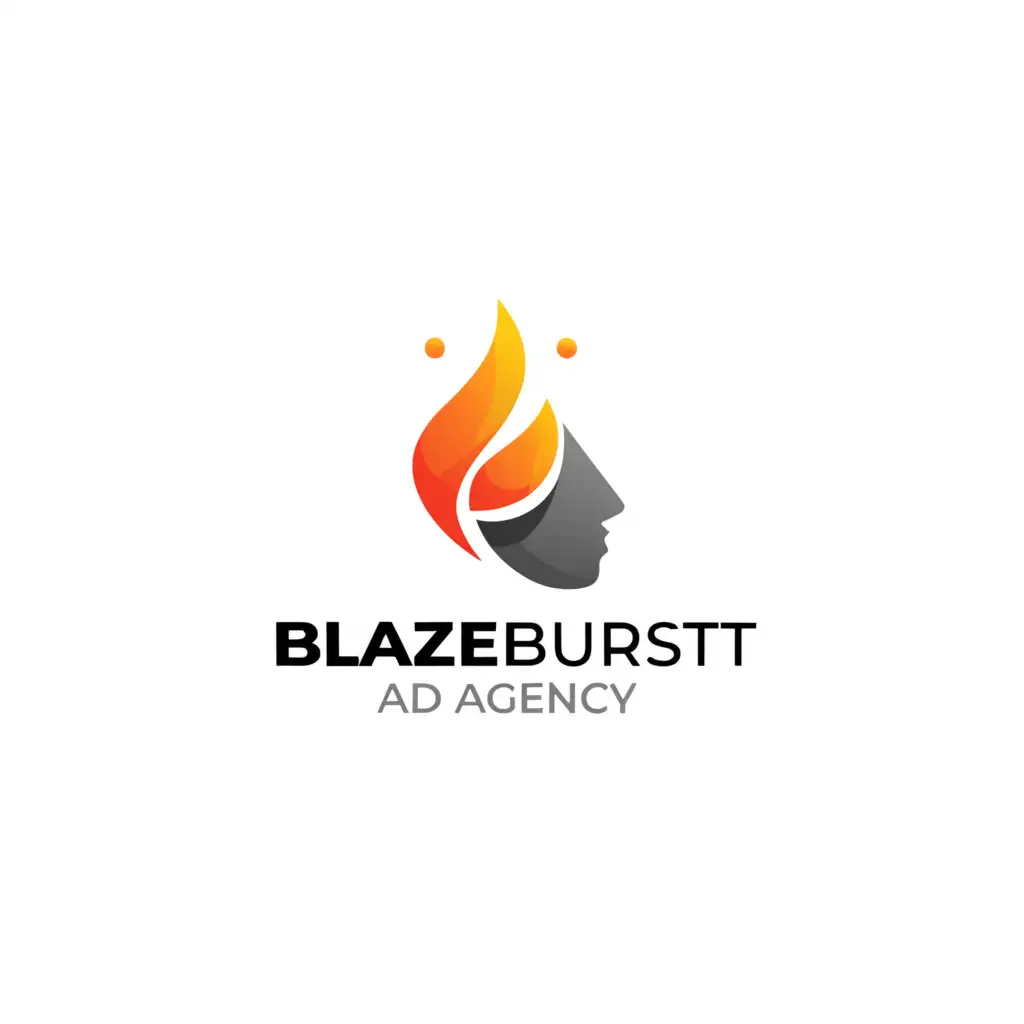 a logo design,with the text "BlazeBurst Ad Agency", main symbol:With Ads icon and blaze icon it should focus on ads icon,Moderate,be used in Beauty Spa industry,clear background