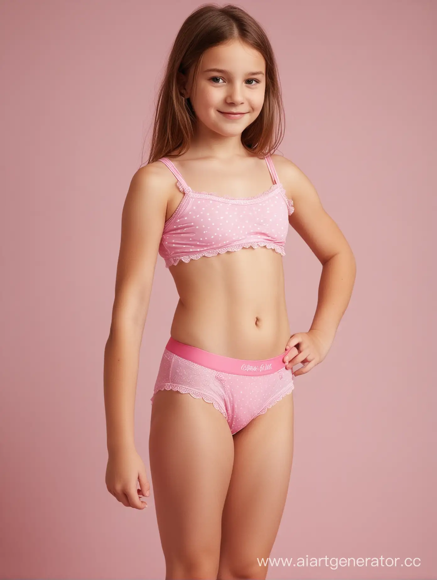 12 year old girl in pink underwear