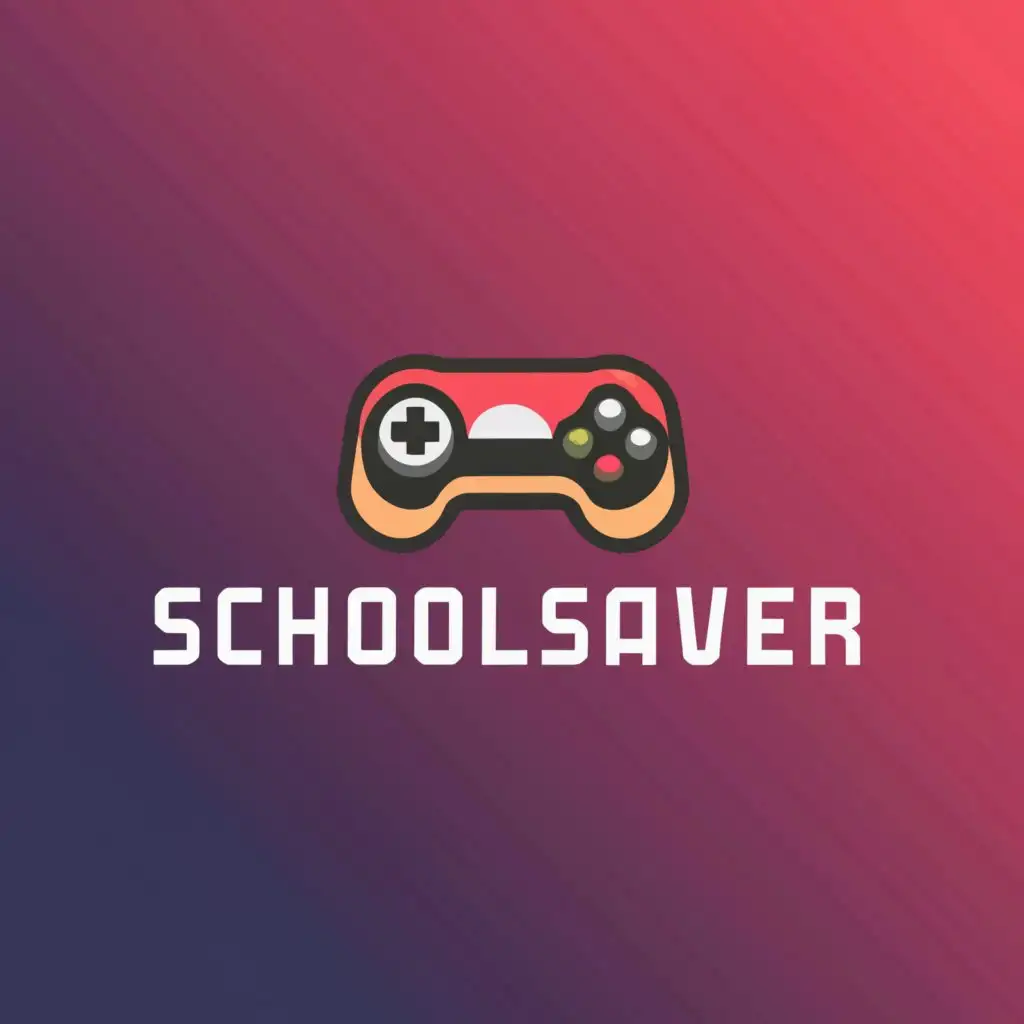 a logo design,with the text "SchoolSaver", main symbol:Gaming Controller,Moderate,be used in Technology industry,clear background