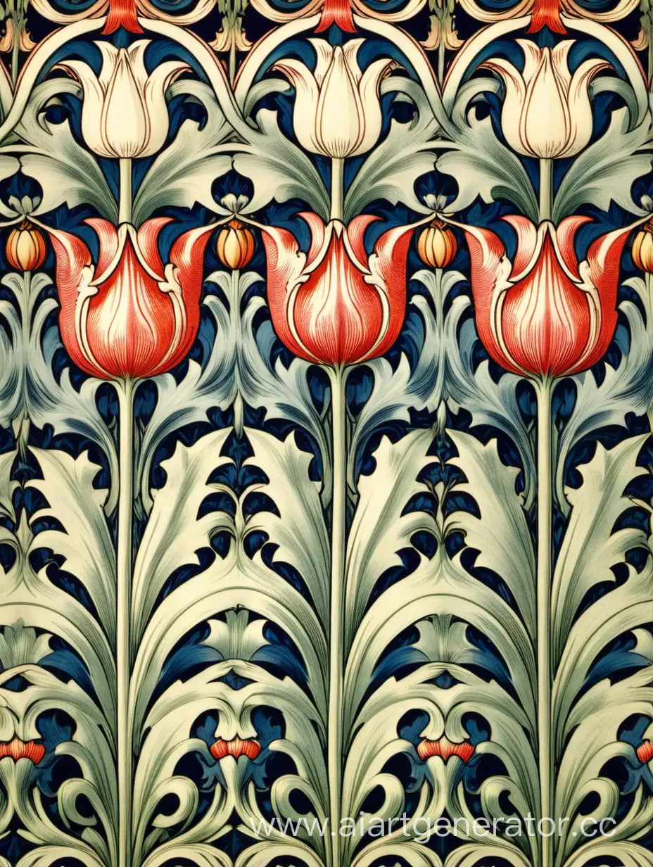 aesthetic, art nouveau, decorative, design, detailed, floral, historic, HQ, ornamental, pattern, retro, textile, vintage, wallpaper, William Morris tulip