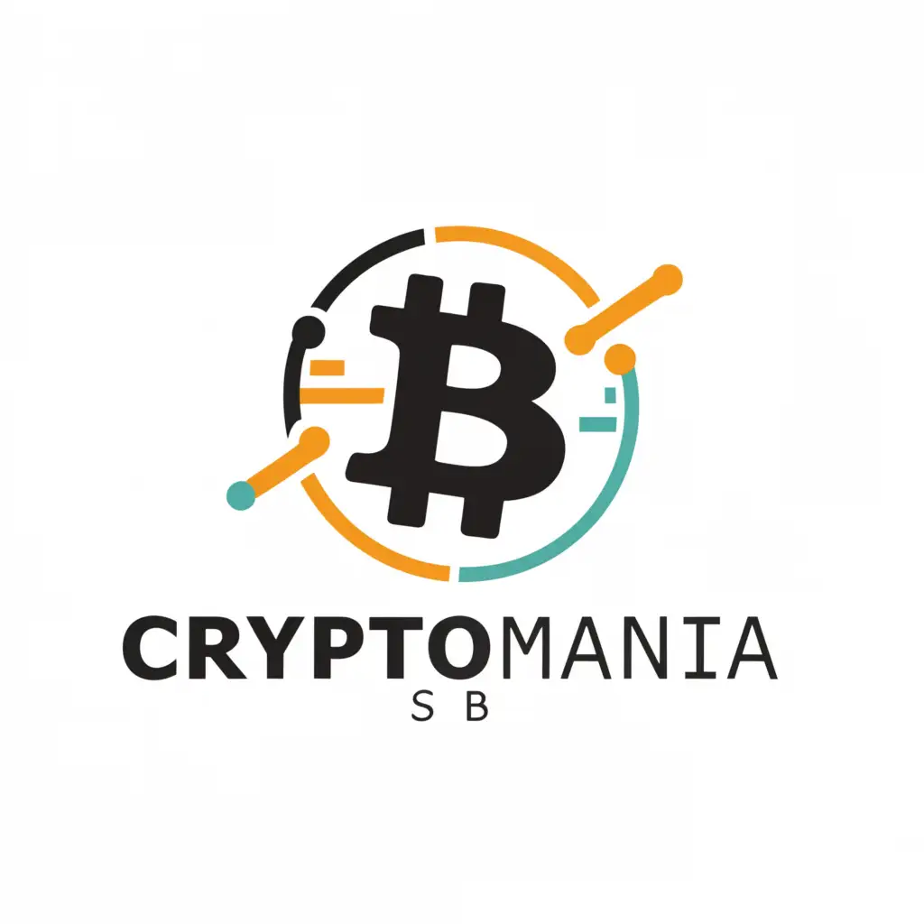 a logo design,with the text "Crypto Mania SB", main symbol:bitcoin or trading charts,Moderate,clear background