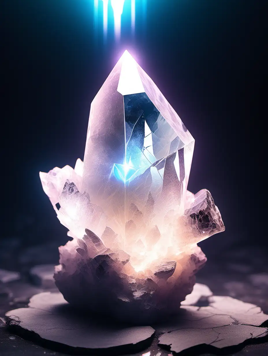  shattered quartz glowing with magic psychic energy