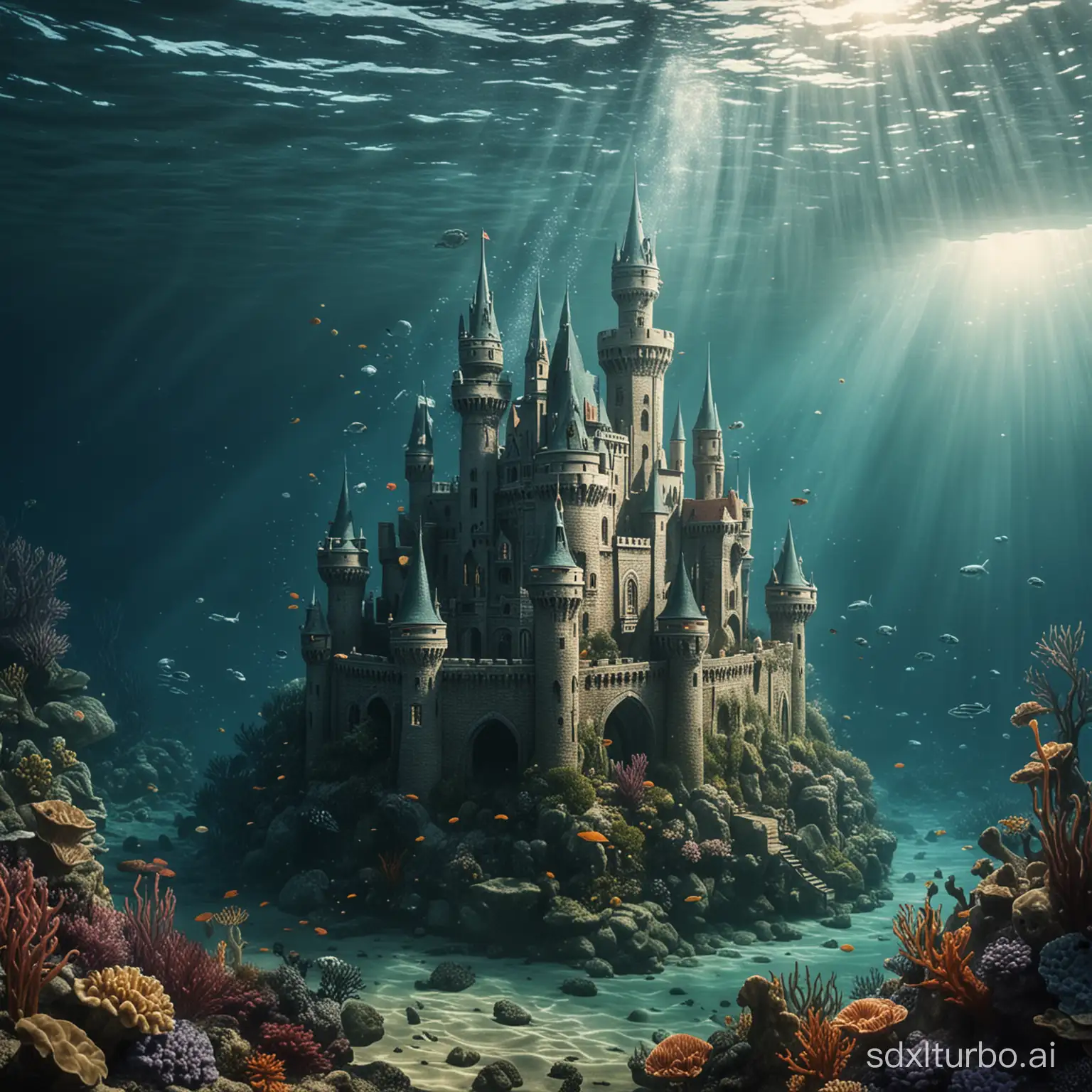 Submerged-Castle-Beneath-the-Ocean-Waves