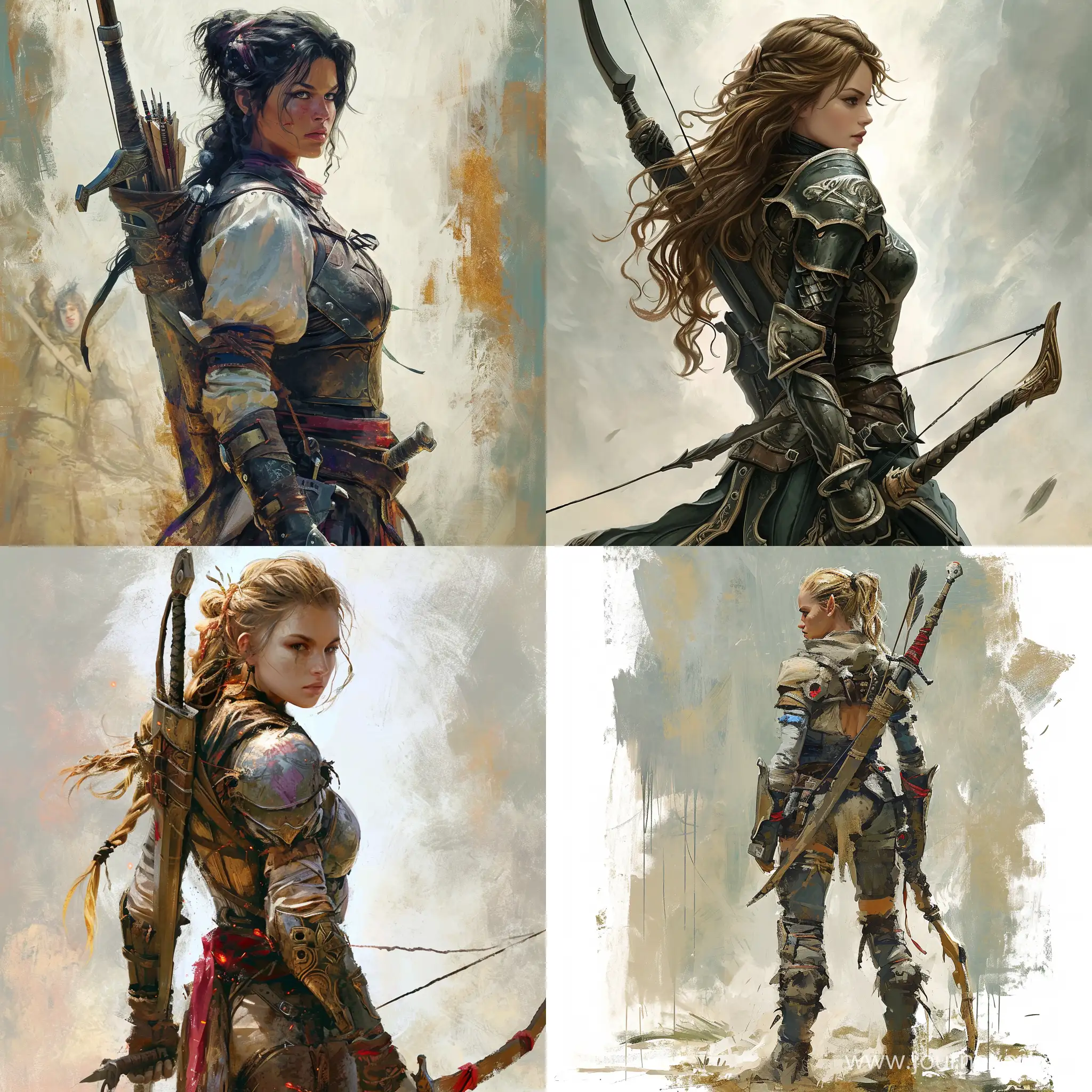 Courageous-Girl-Paladin-with-Sword-and-Bow