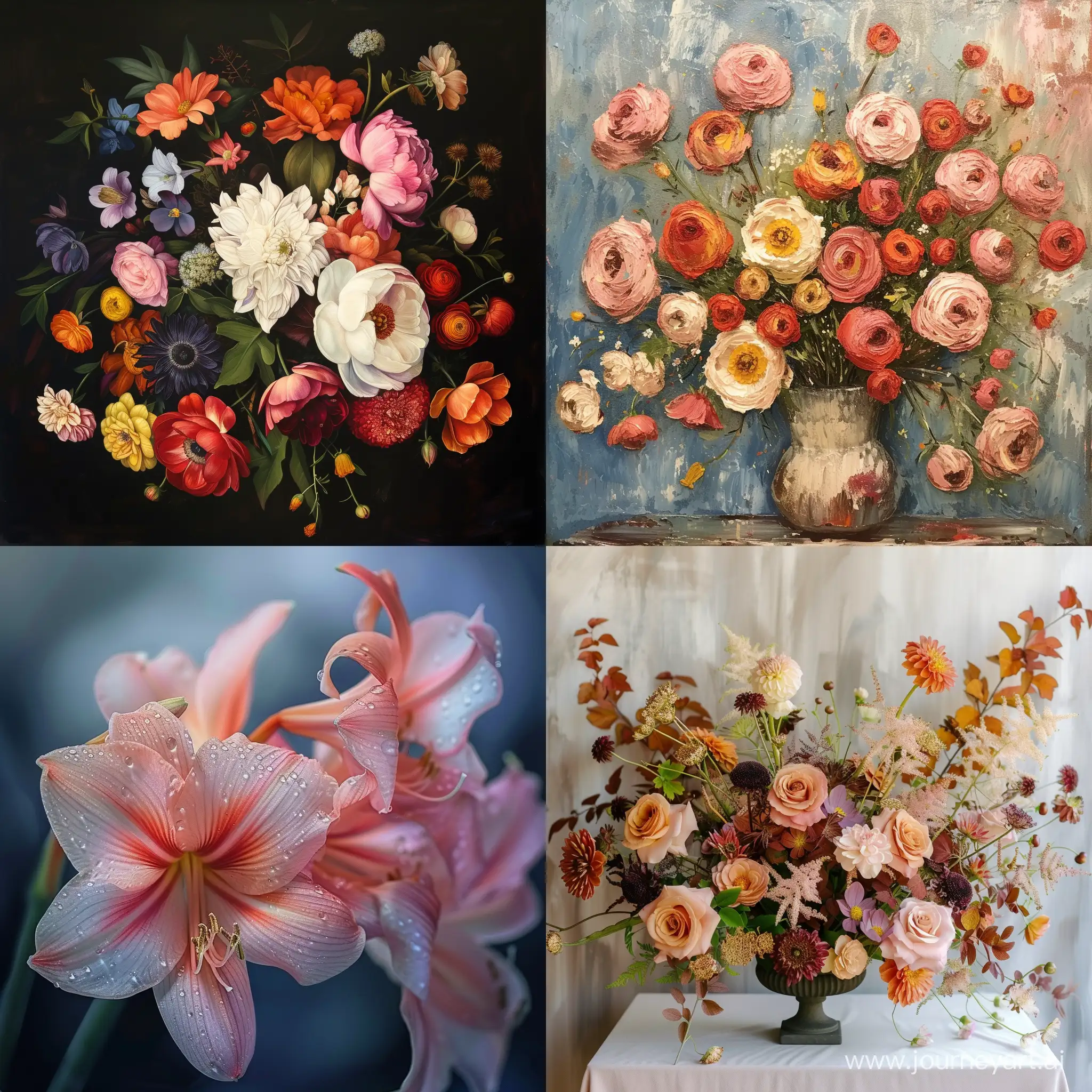Vibrant-Floral-Arrangement-Colorful-Blossoms-in-a-Square-Composition