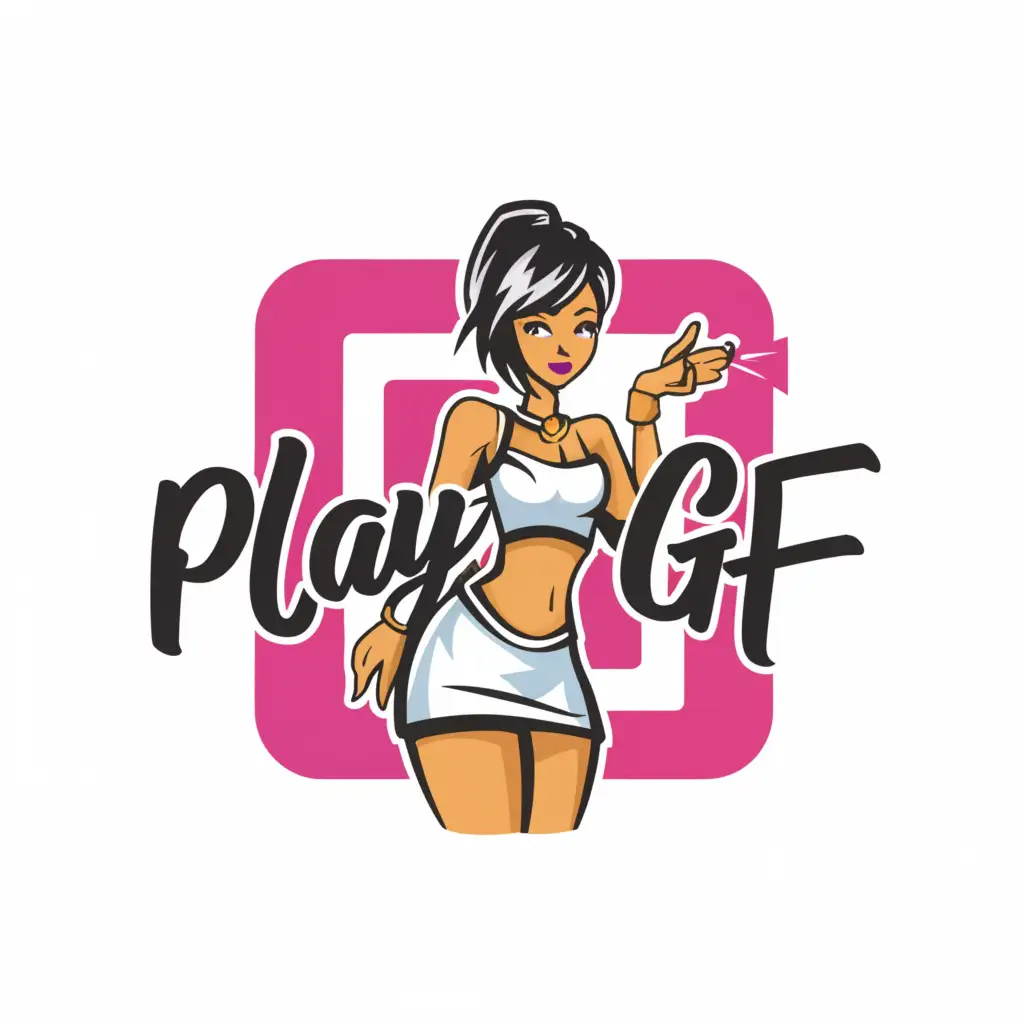 LOGO-Design-For-PLAYGF-Modern-Playful-Font-with-Cam-Girl-Symbol-on-Clear-Background