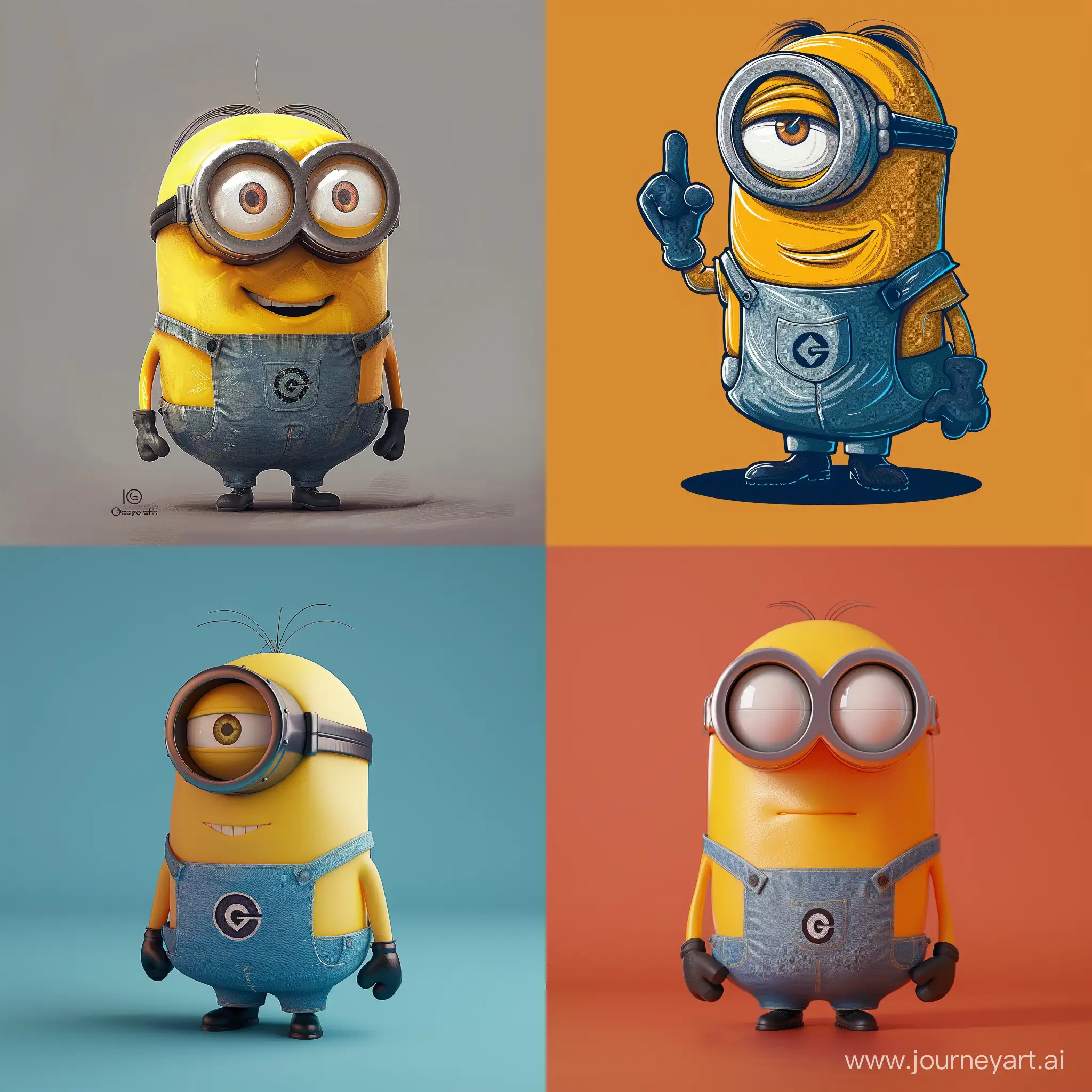 Colorful-Minion-Character-Wearing-a-TShirt