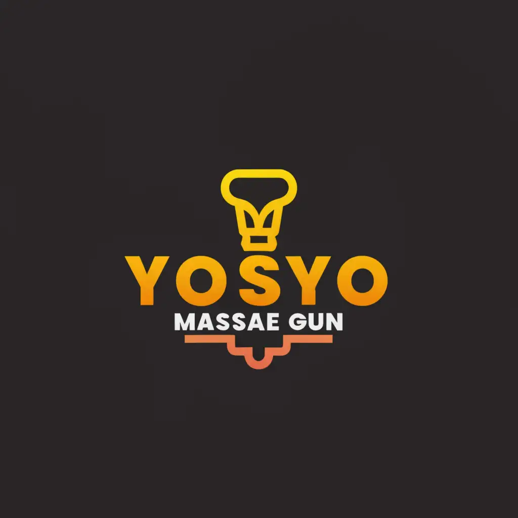 LOGO-Design-For-YosyoMassageGUn-Bold-Text-with-Vibrant-Symbol-for-Sports-Fitness-Industry