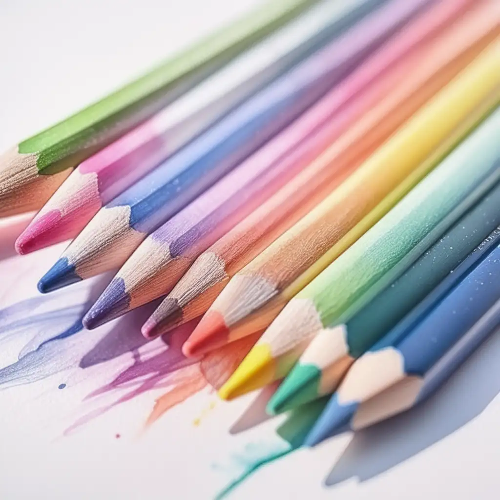 beautiful watercolored  penciles

