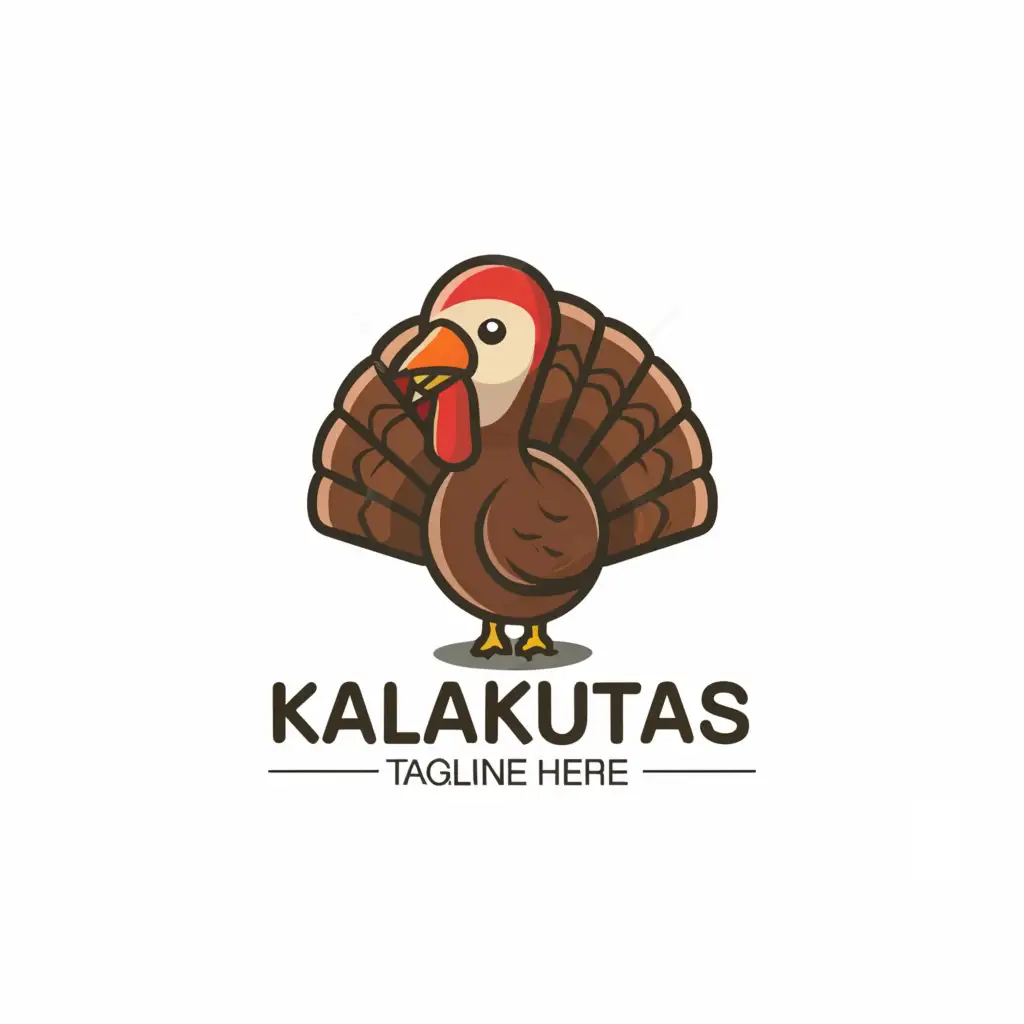 a logo design,with the text 'Kalakutas', main symbol:Turkey,big , be used in Animals Pets industry,clear background