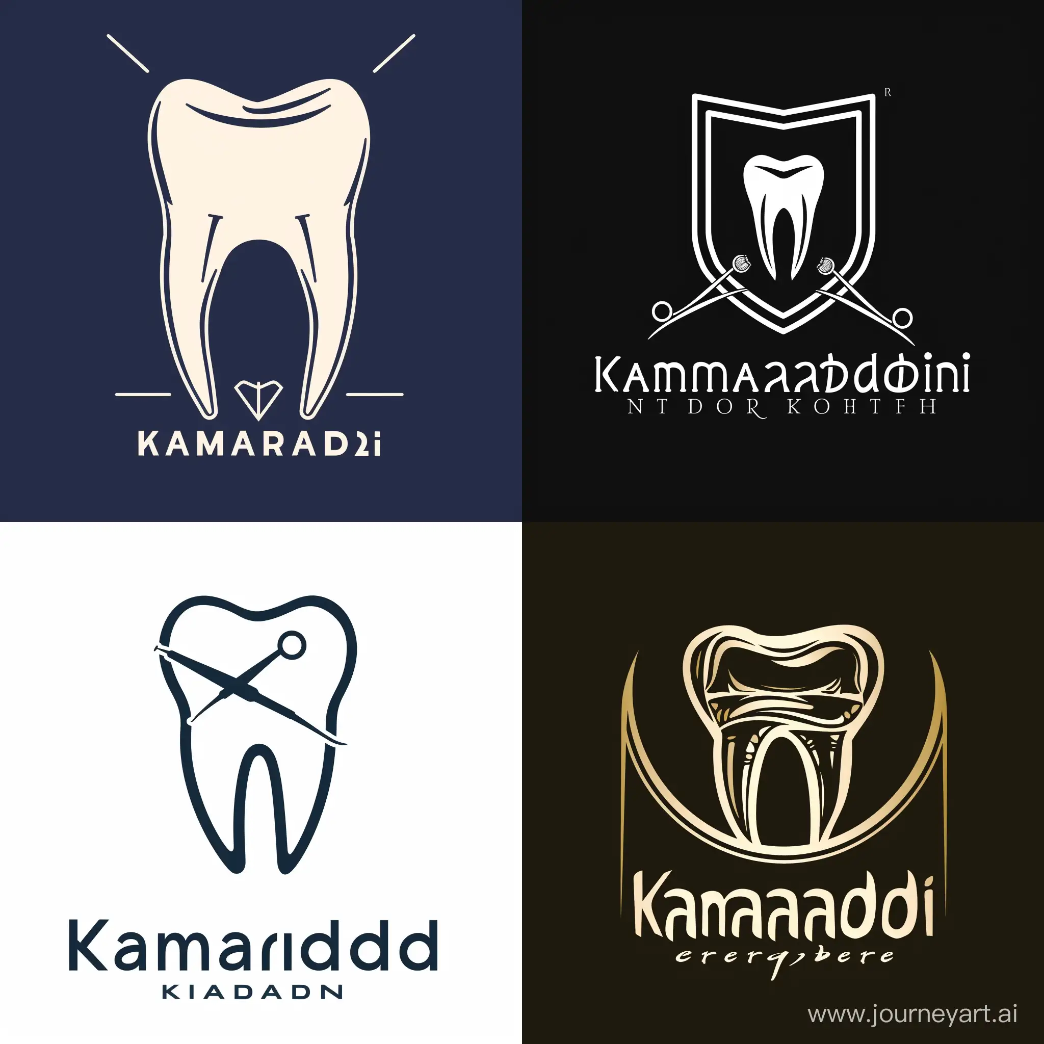 Modern-Dental-Logo-Design-for-Kamaraddin-with-Vibrant-Colors-and-Balanced-Symmetry