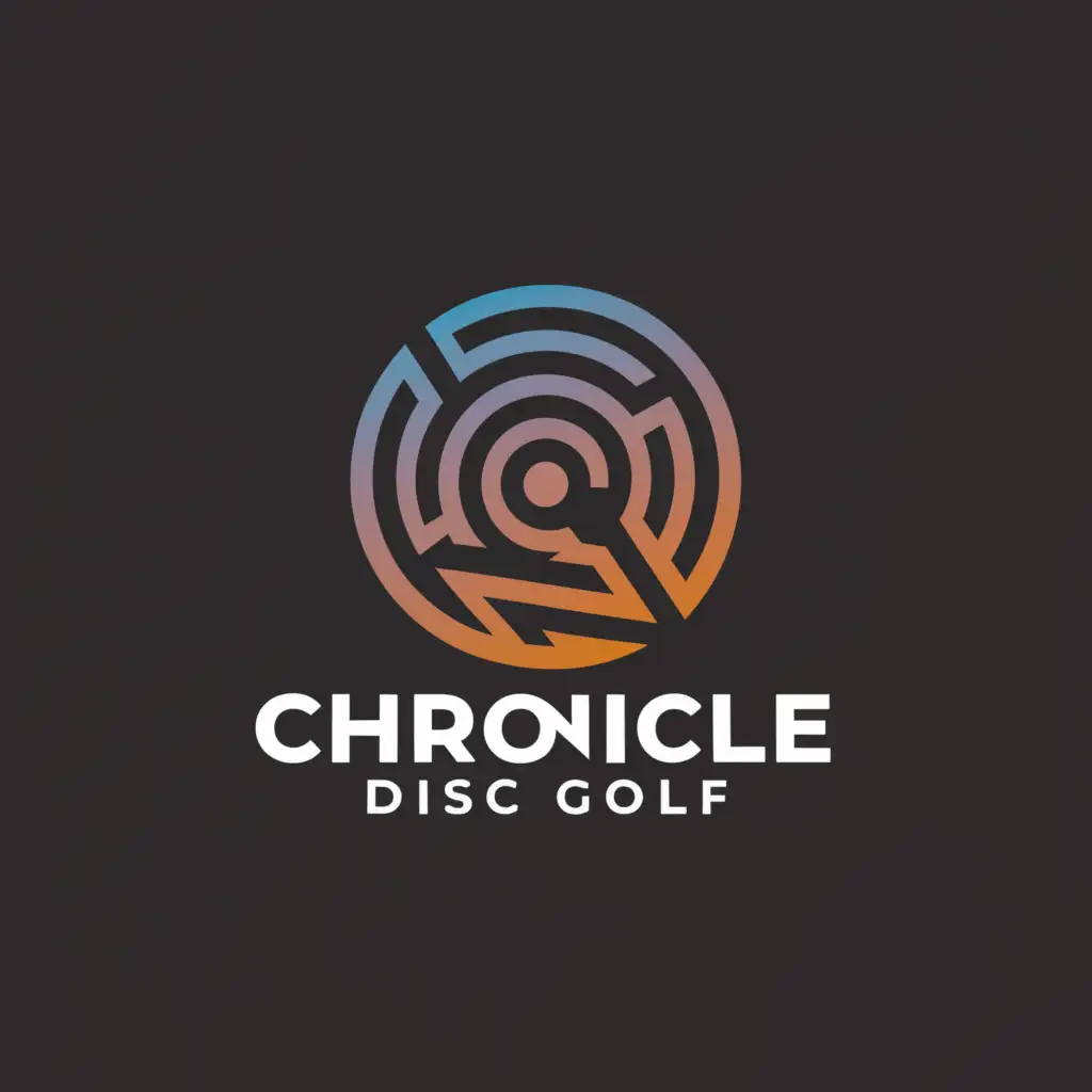 a logo design,with the text 'Chronicle Disc Golf', main symbol:Frisbee golf,Minimalistic,be used in Internet industry,clear background