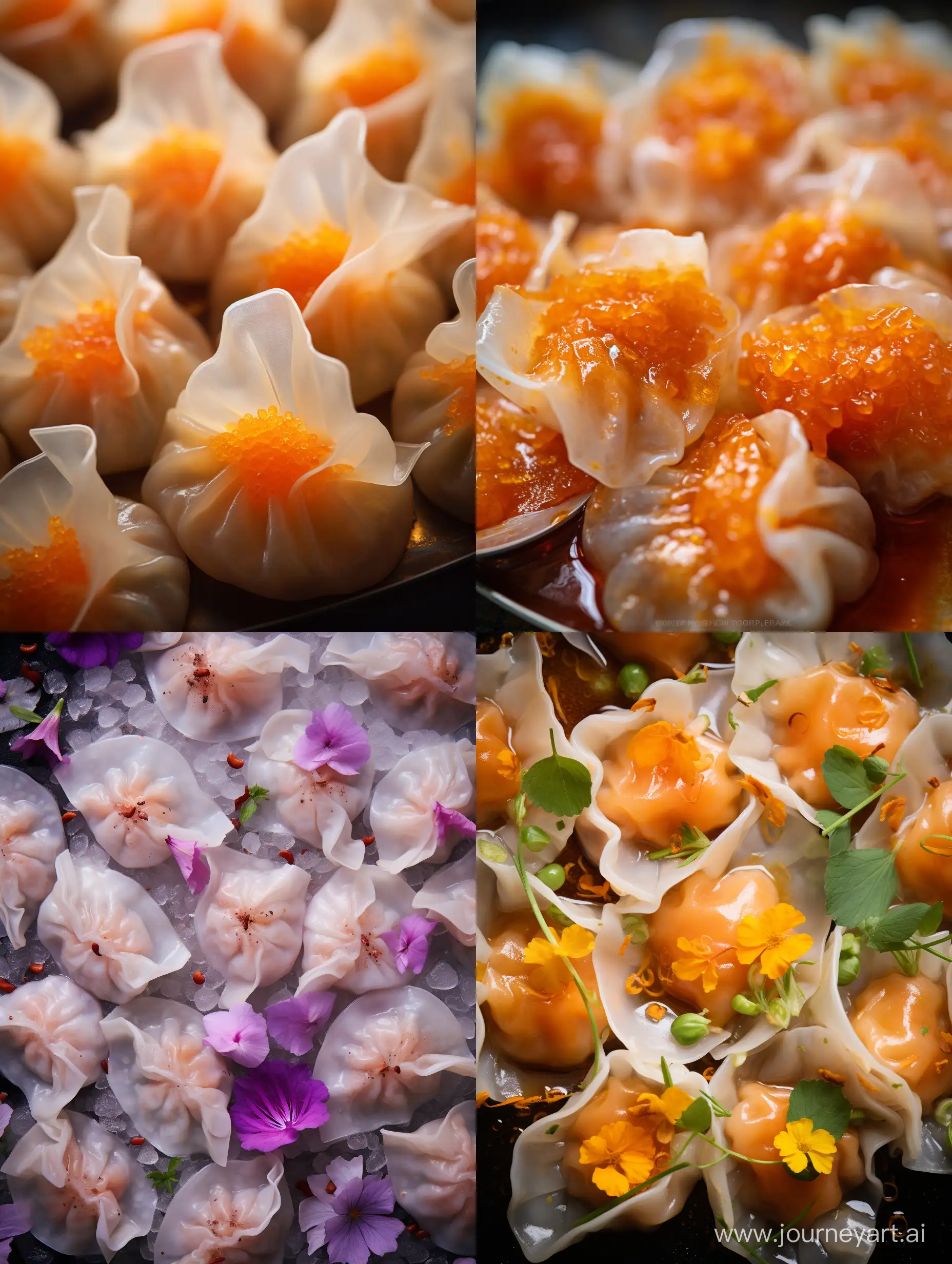 Exquisite-Crystal-Shrimp-Dumplings-Closeup-Photography