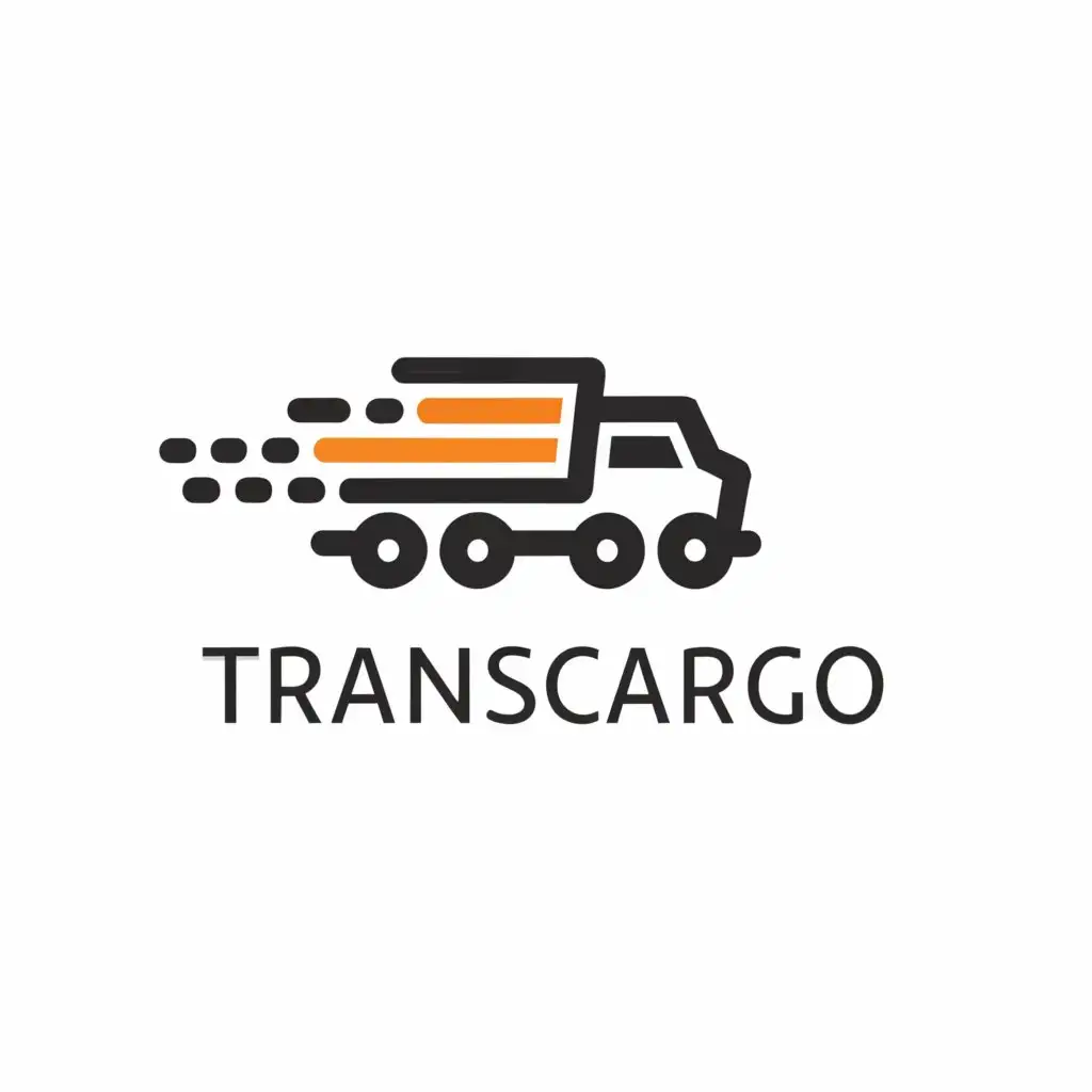 a logo design,with the text "transcargo", main symbol:truck, cargo,Minimalistic,be used in Automotive industry,clear background