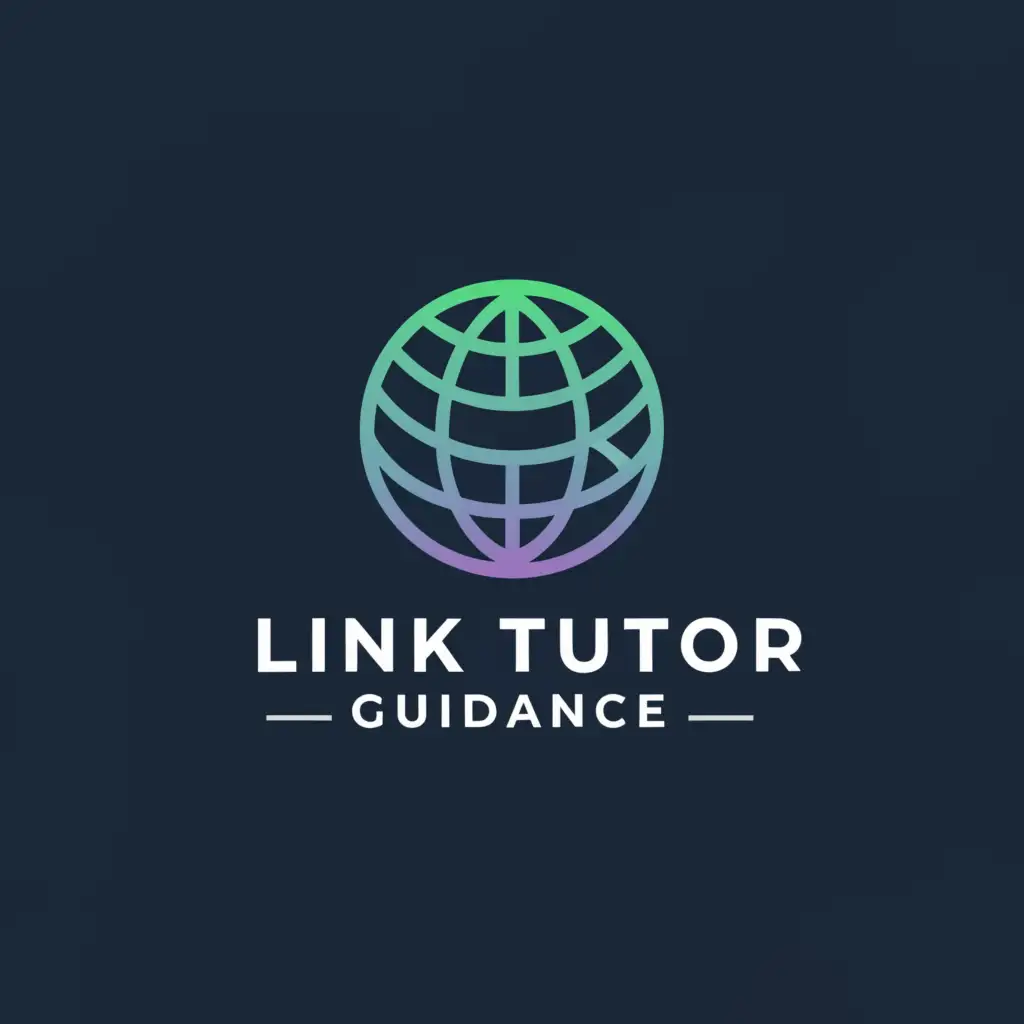 a logo design,with the text "Link Tutor Guidance", main symbol:World,complex,be used in Education industry,clear background