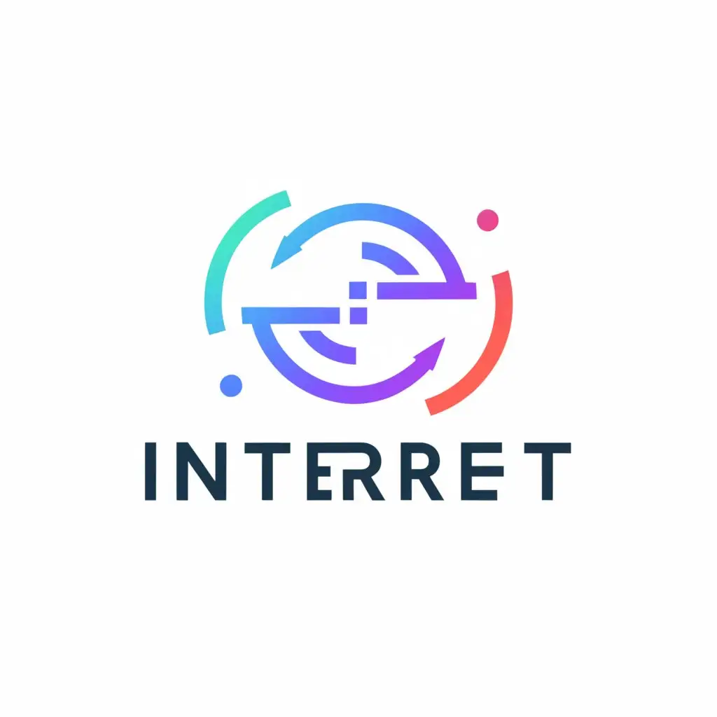 a logo design,with the text "Internet", main symbol:Modern icon of Internet speed.,Moderate,be used in Internet industry,clear background