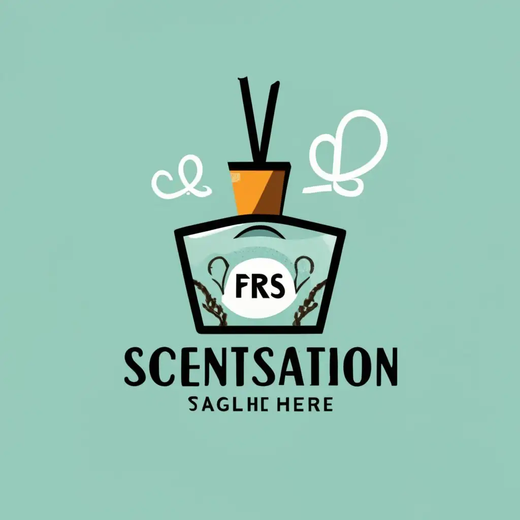 logo, PERFUME SCENT FRAGRANCE, with the text "FRS SCENTSATION", typography, be used in Beauty Spa industry